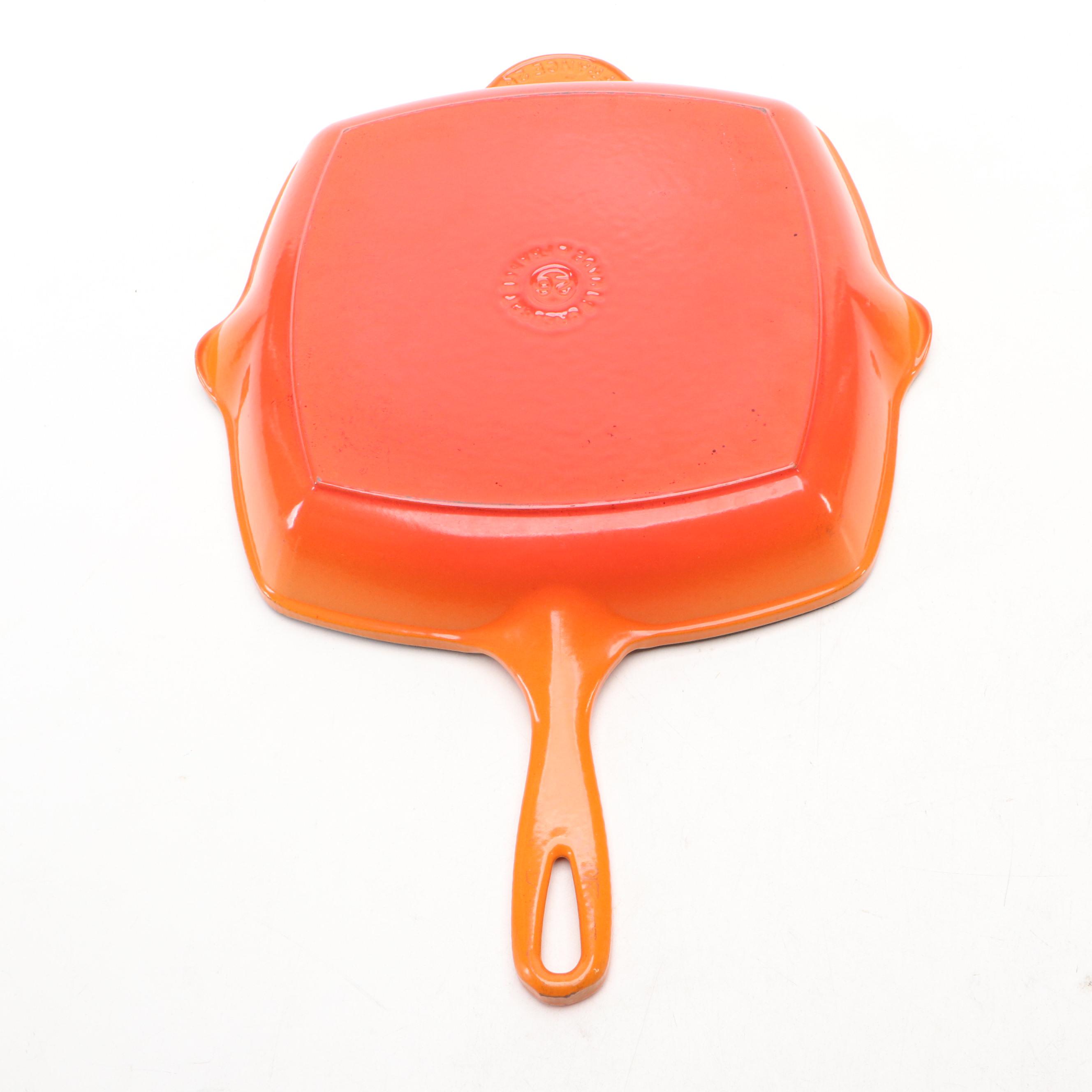 Le Creuset Enameled Cast Iron Grill Pan and Press