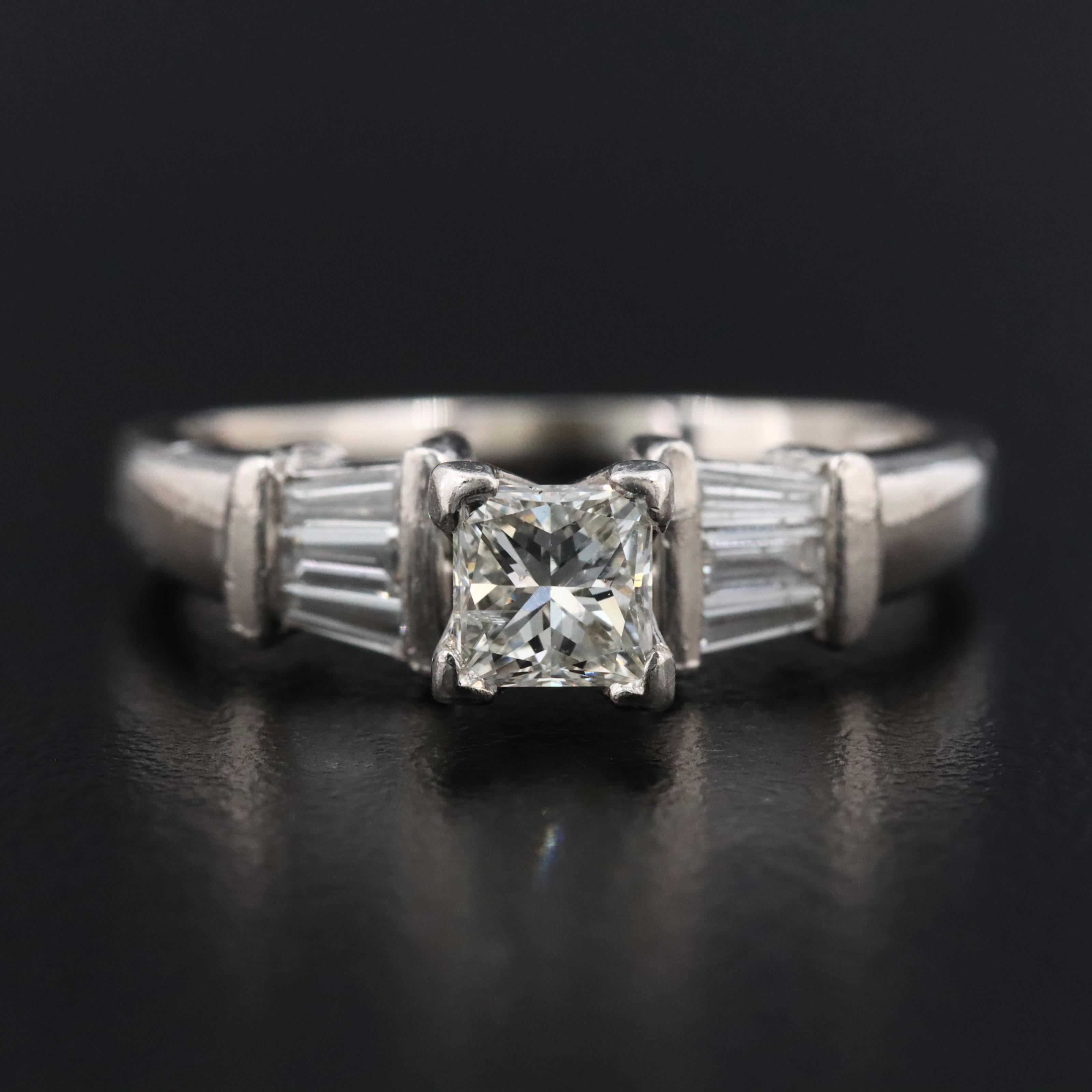 Platinum 0.81 CTW Diamond Ring