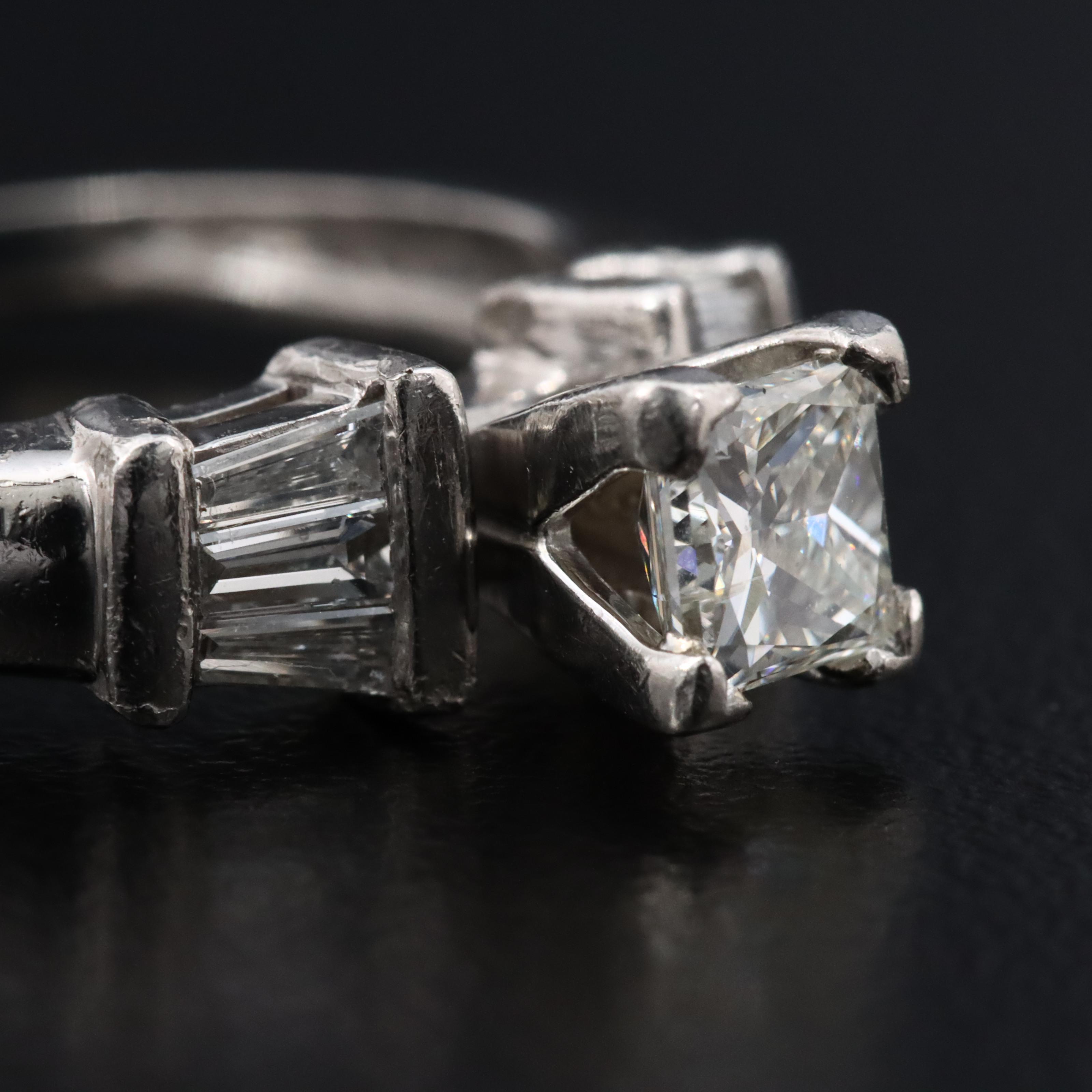 Platinum 0.81 CTW Diamond Ring