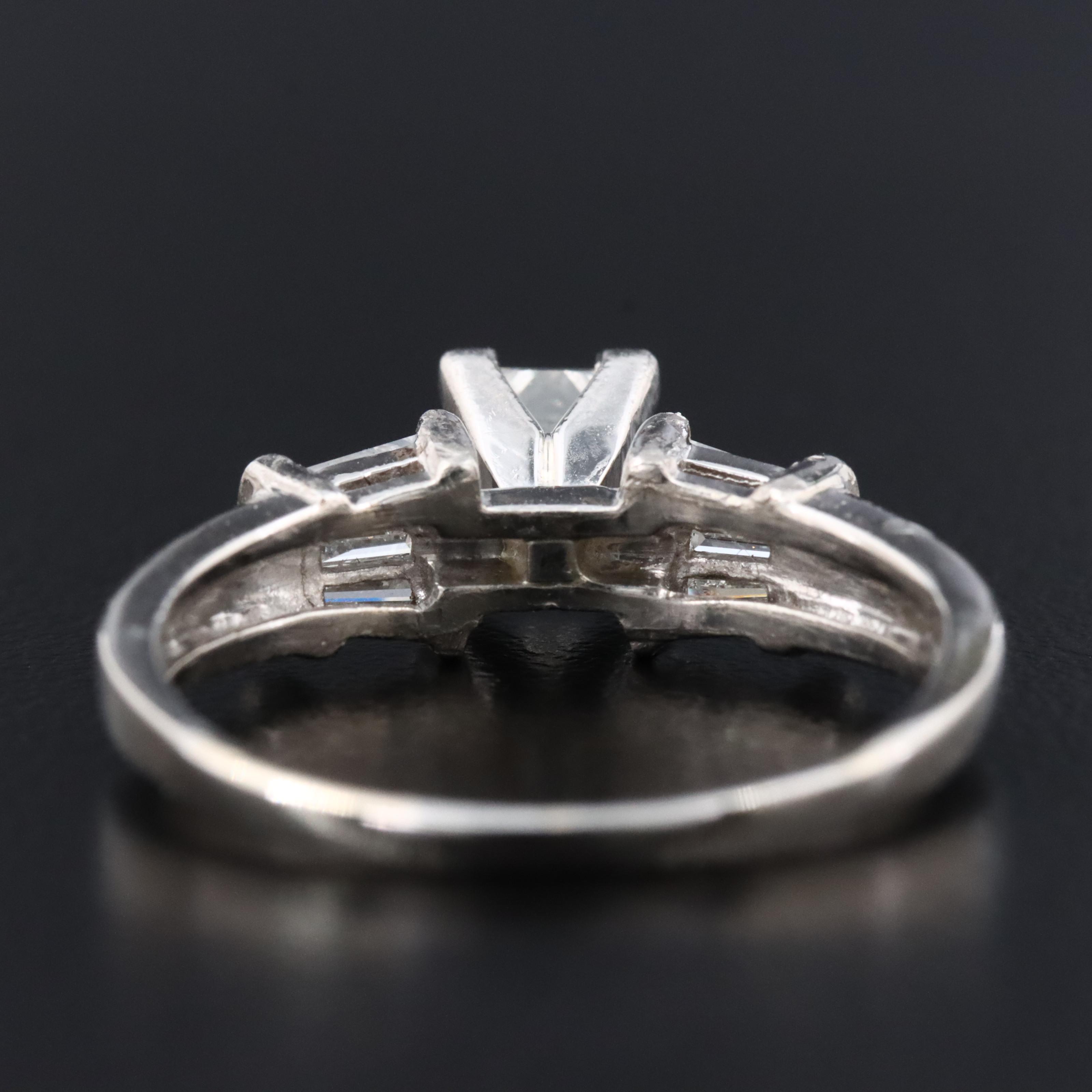 Platinum 0.81 CTW Diamond Ring