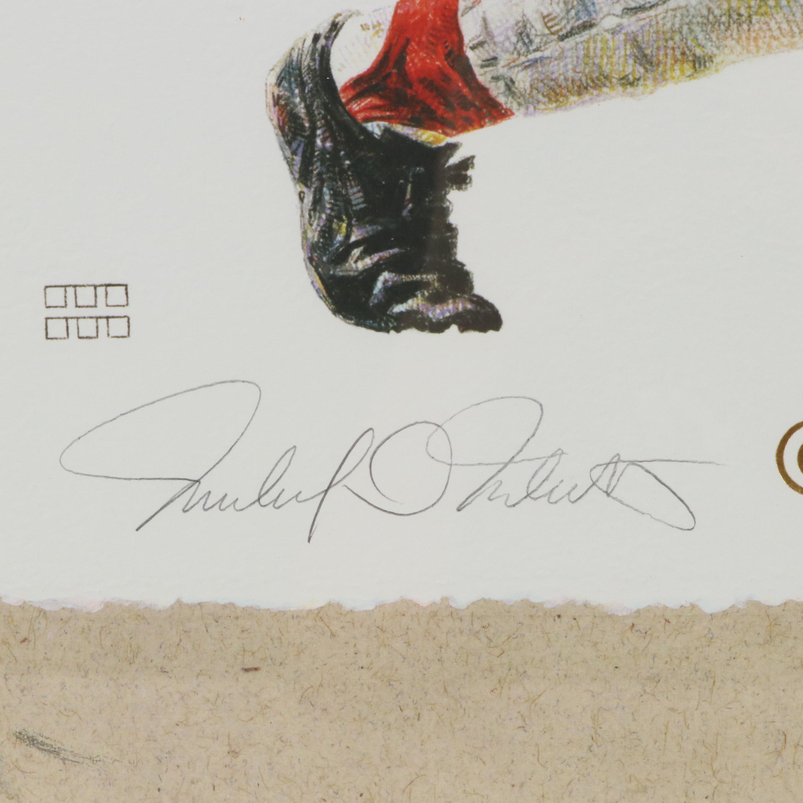 Pete Rose and Michael Mellett Signed Limited Edition Cincinnati Reds Print