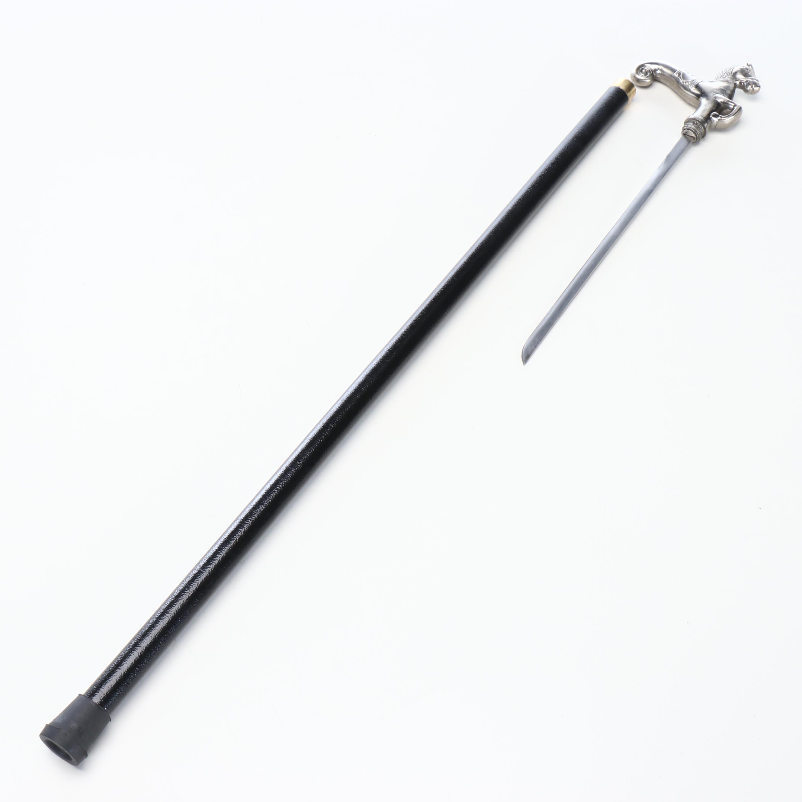Horse Form Derby-Handled Sword Cane
