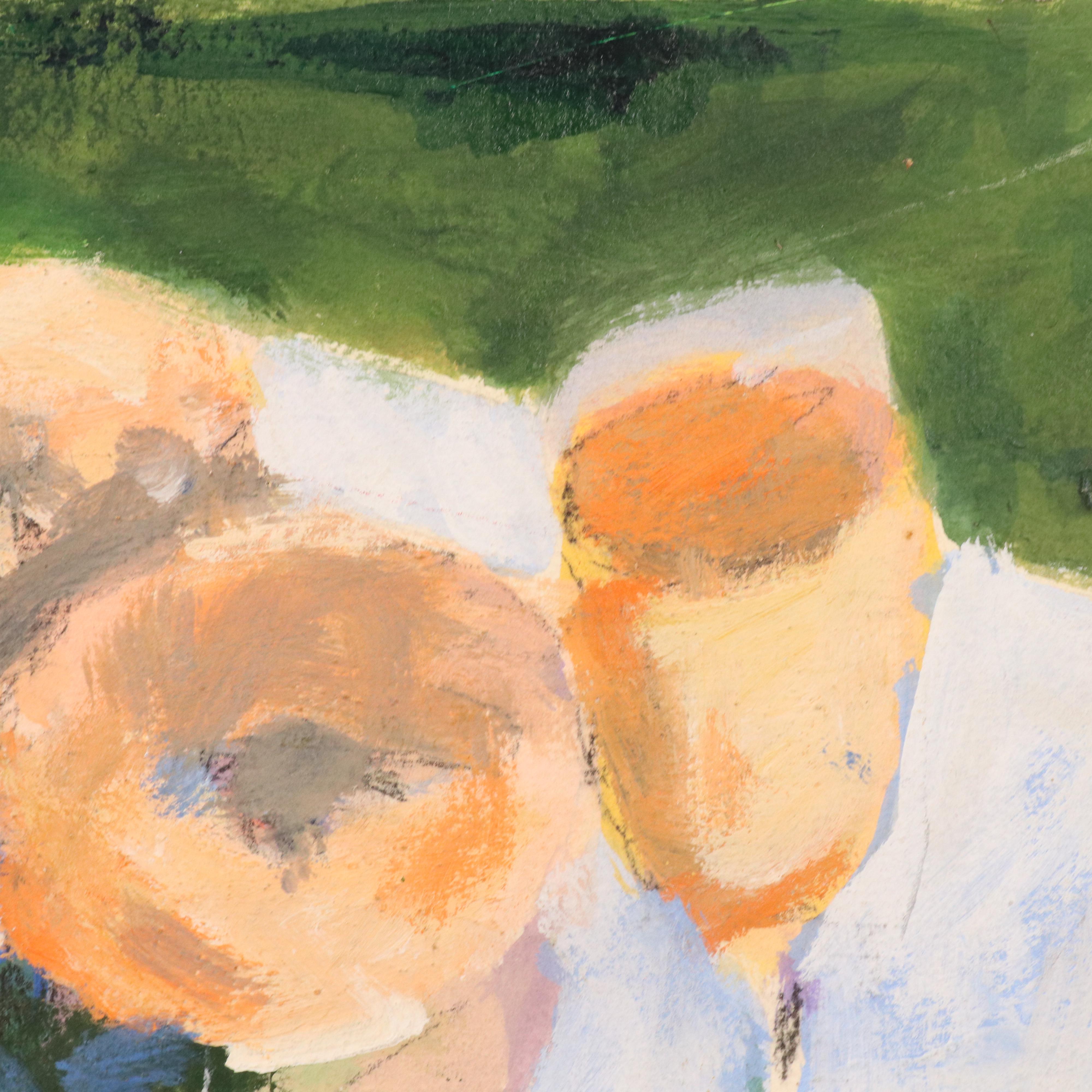 Modern Still Life Mixed Media Painting, Late 20th Century