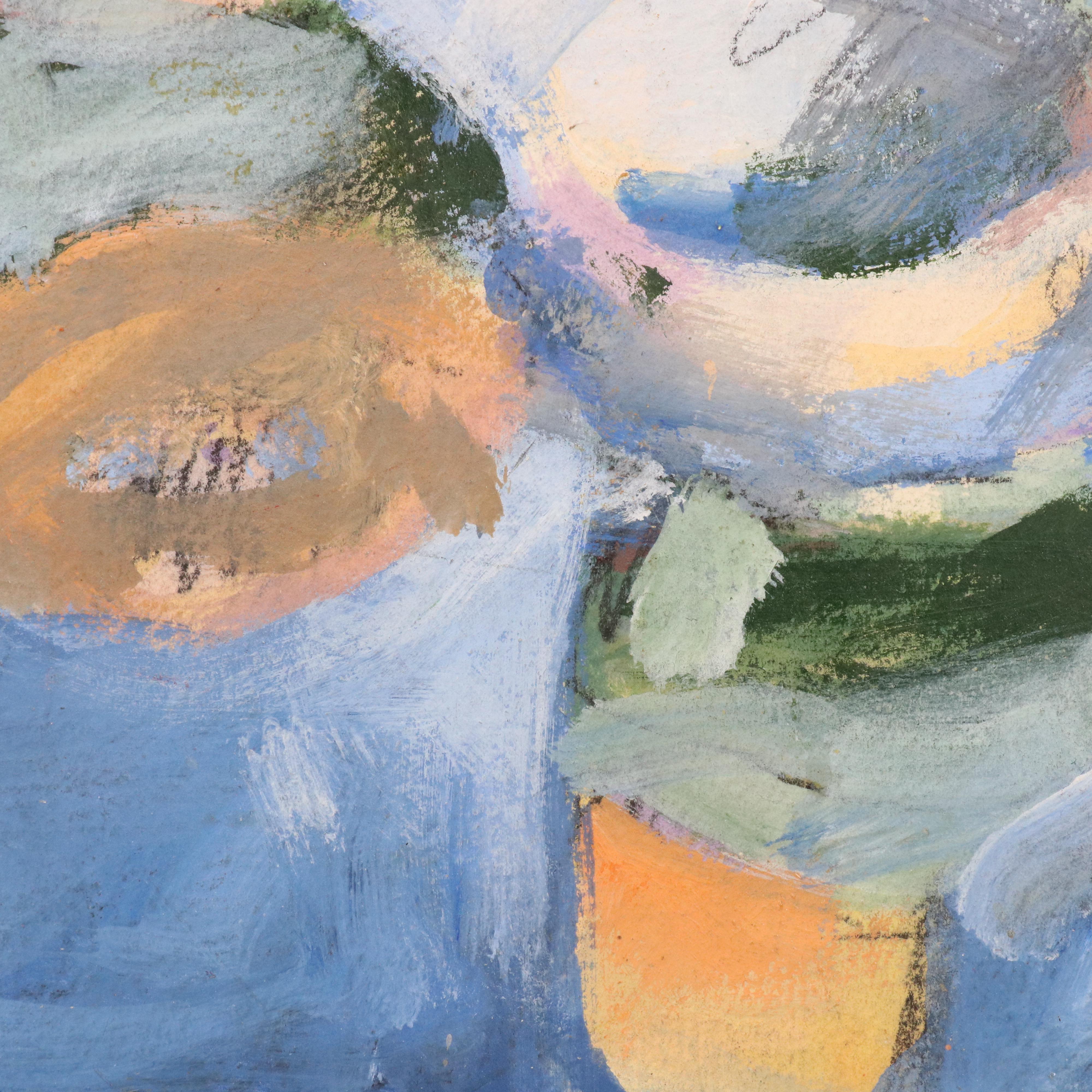 Modern Still Life Mixed Media Painting, Late 20th Century