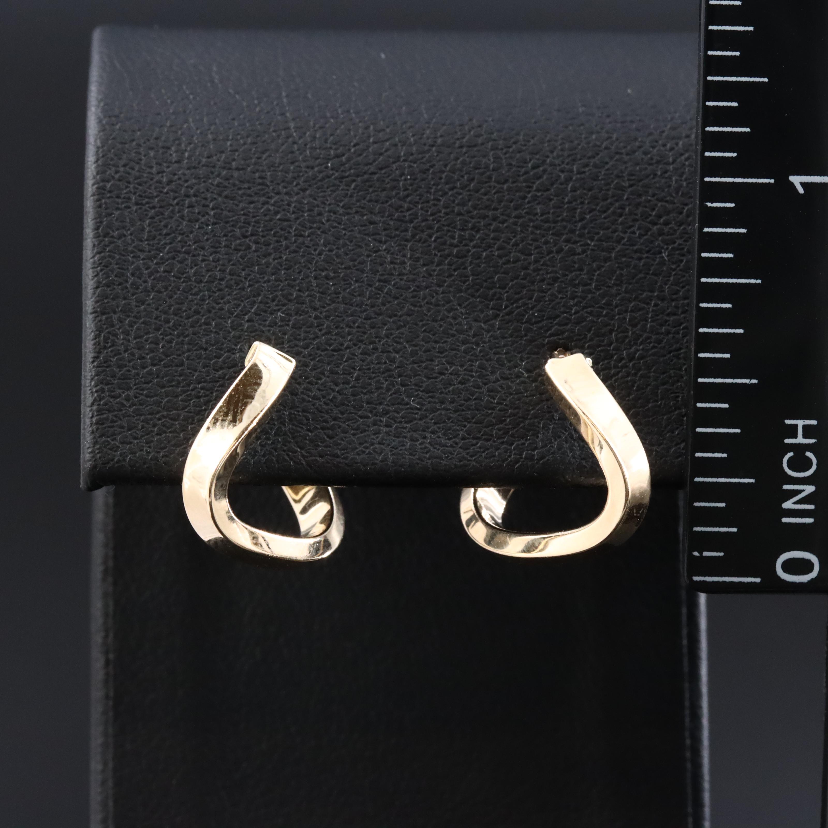 Italian 14K Twist Hoops