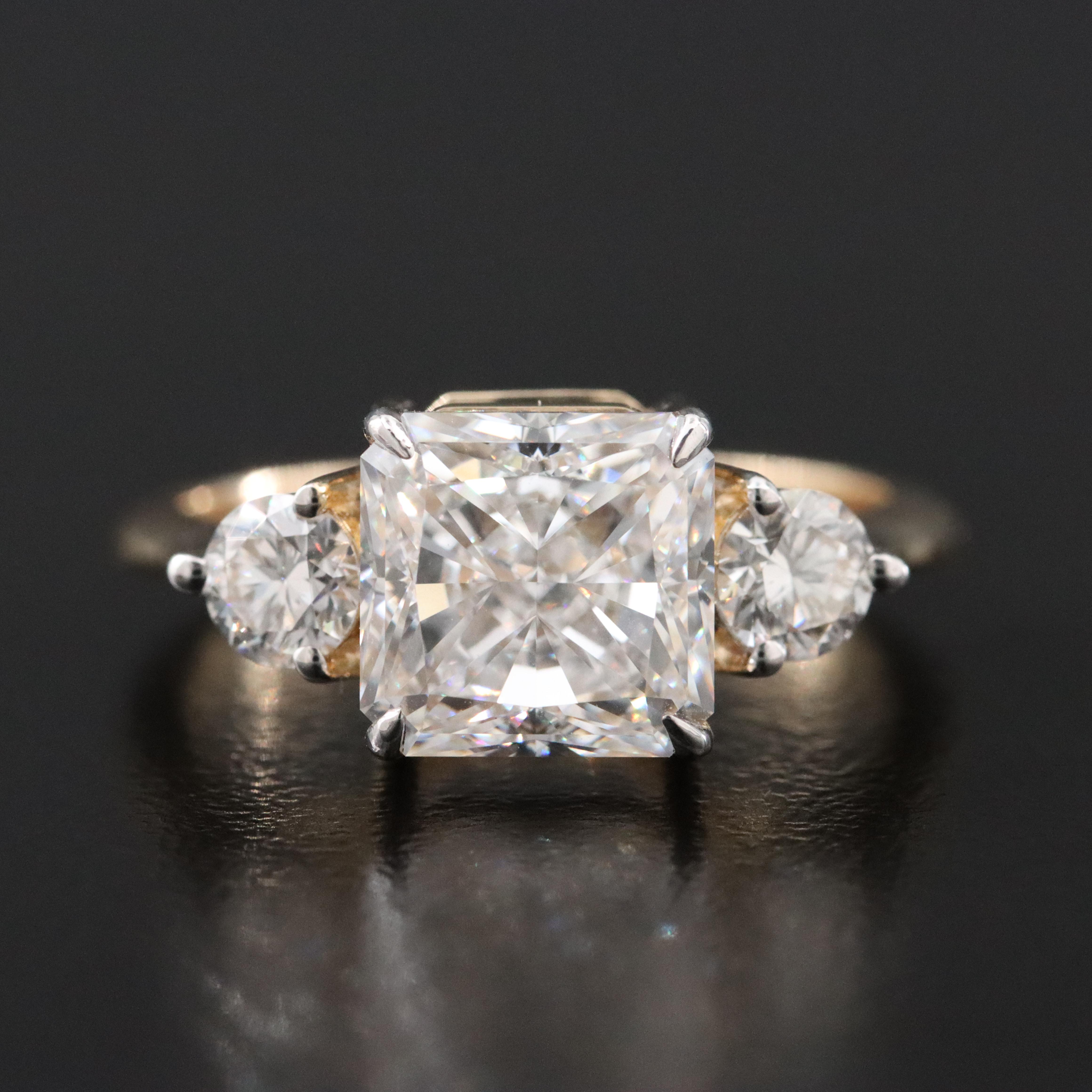 14K 3.71 CTW Lab Grown Diamond Ring with IGI Report