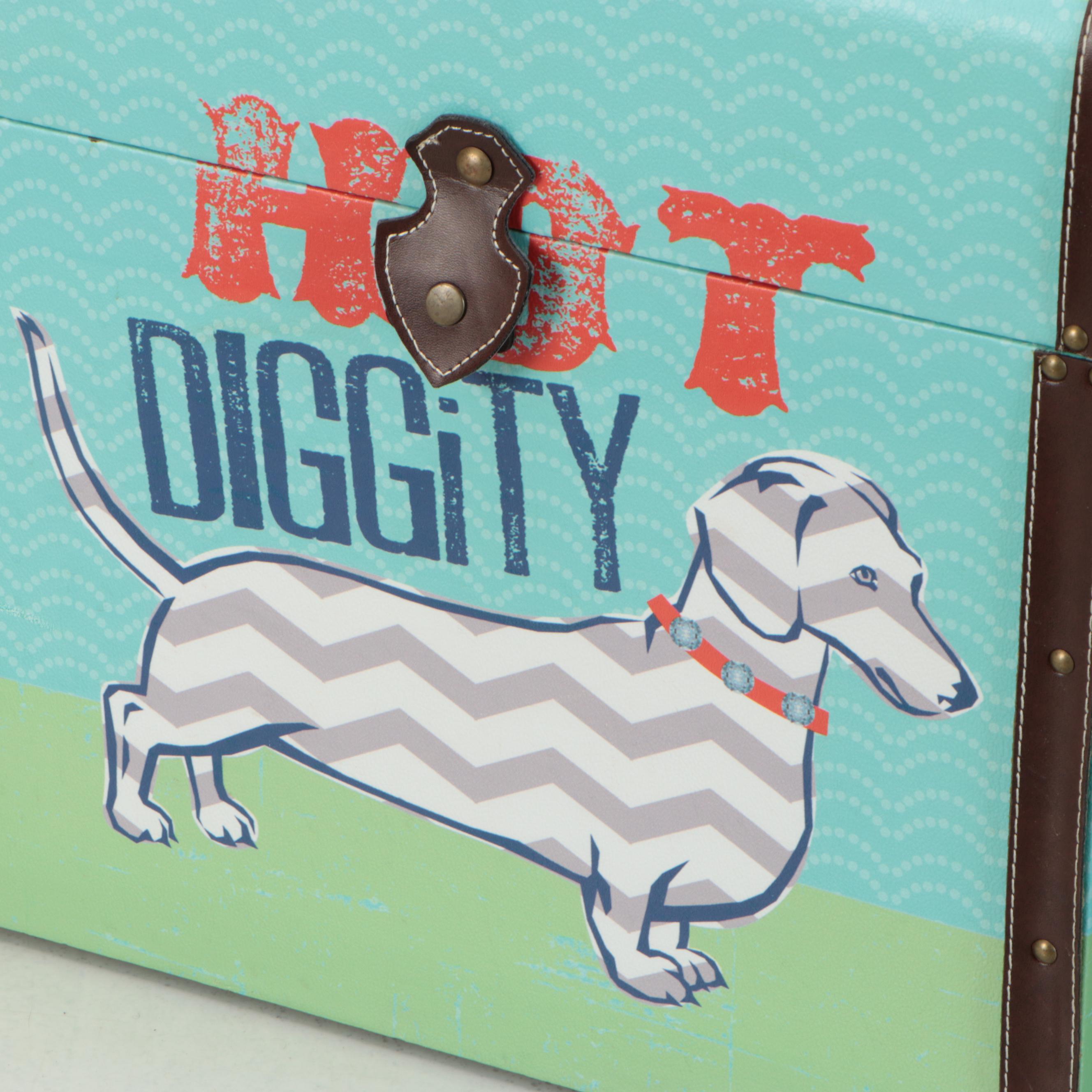 "Hot Diggity" Dachshund Storage Trunk