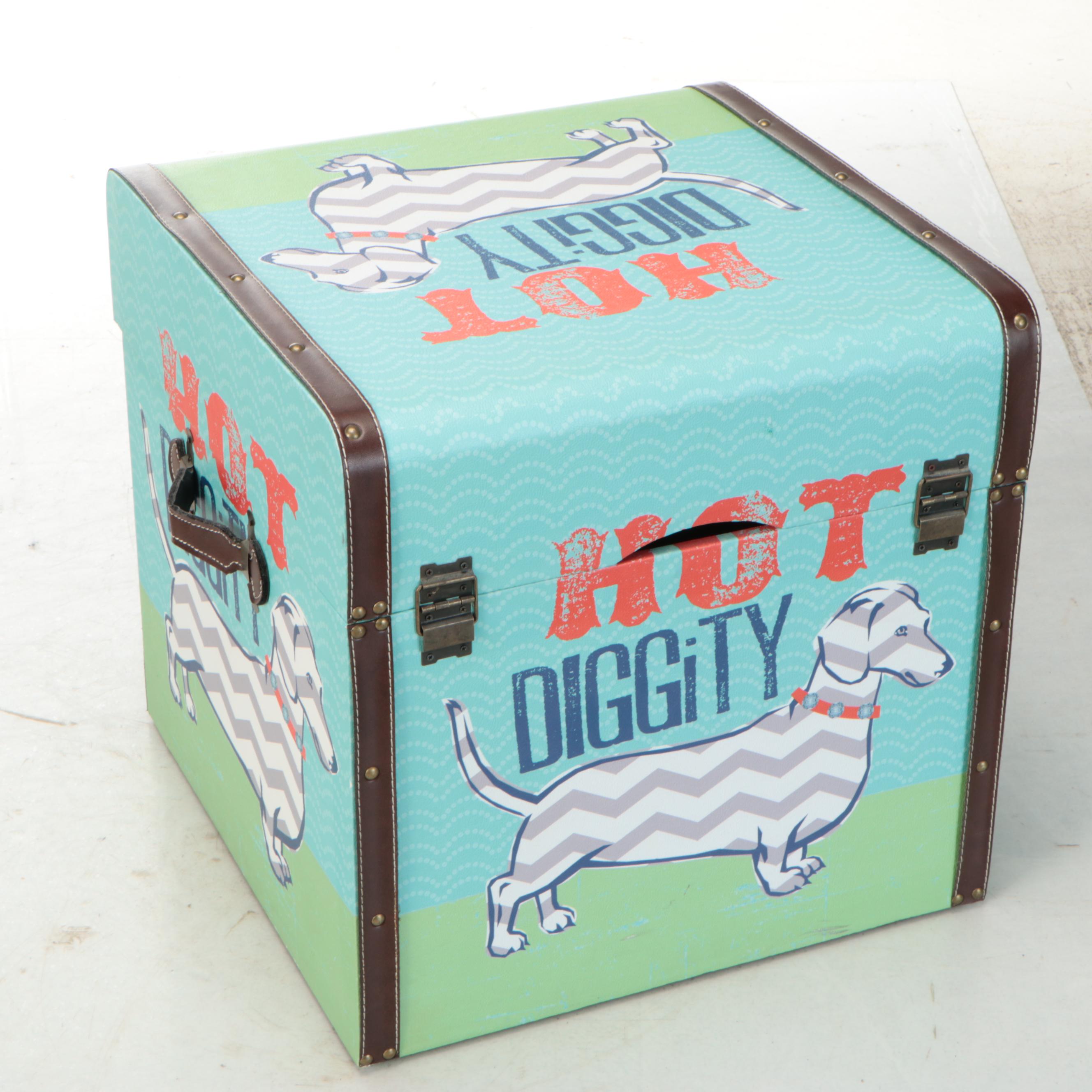 "Hot Diggity" Dachshund Storage Trunk