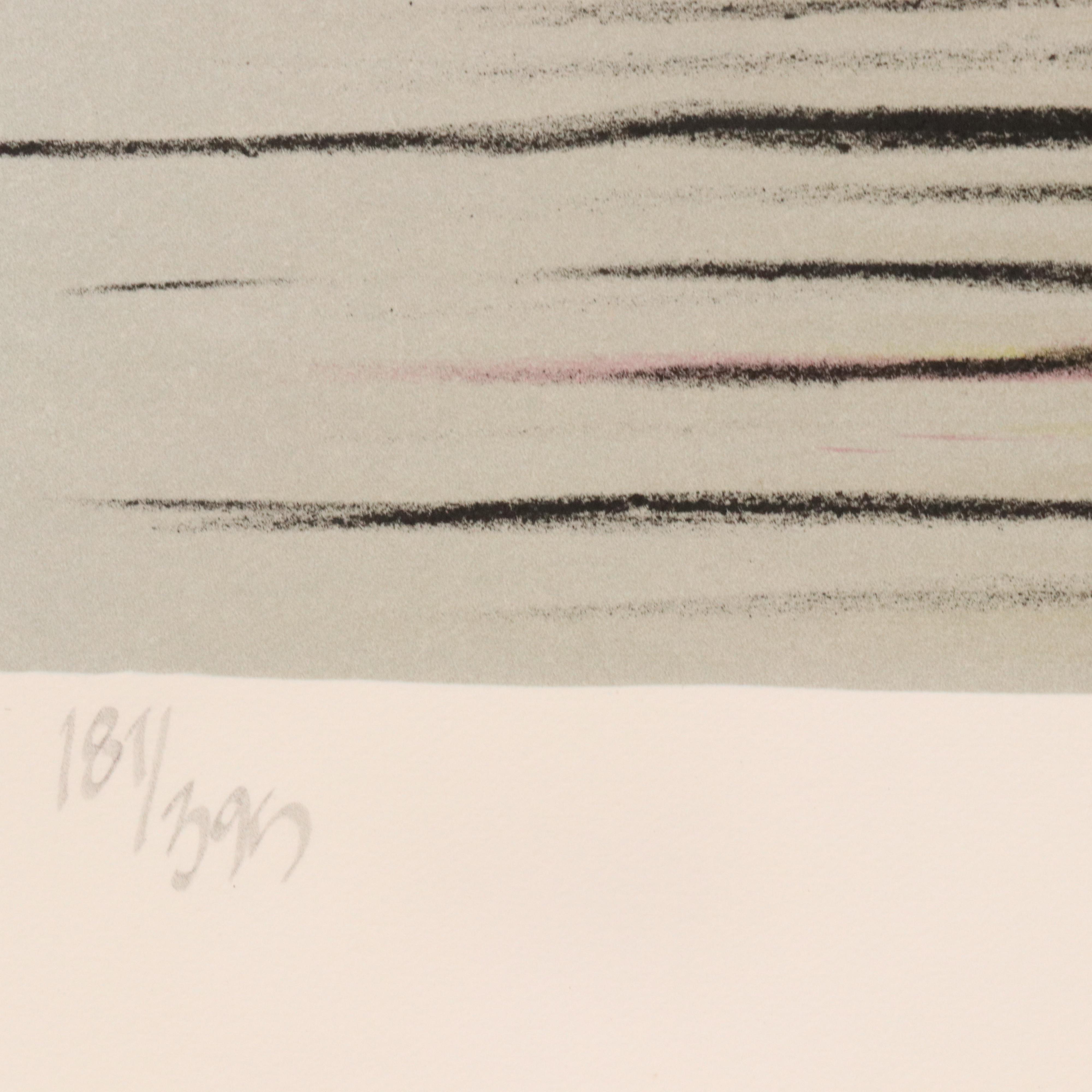 Mark Stevens Harbor Scene Lithograph "Fisherman's Wharf"