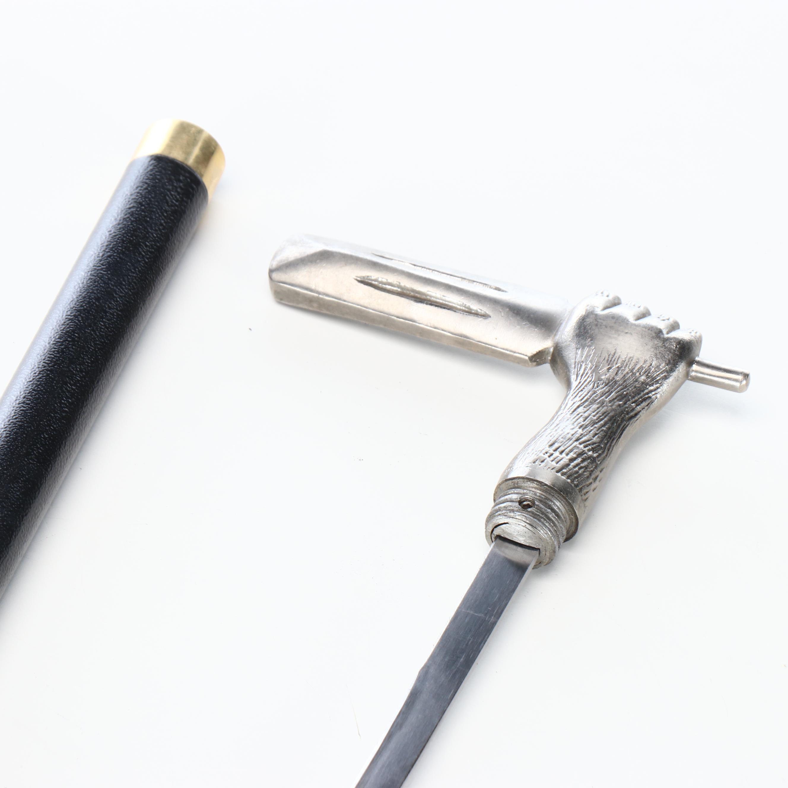 Cricket Bat in Hand Handled Sword Cane