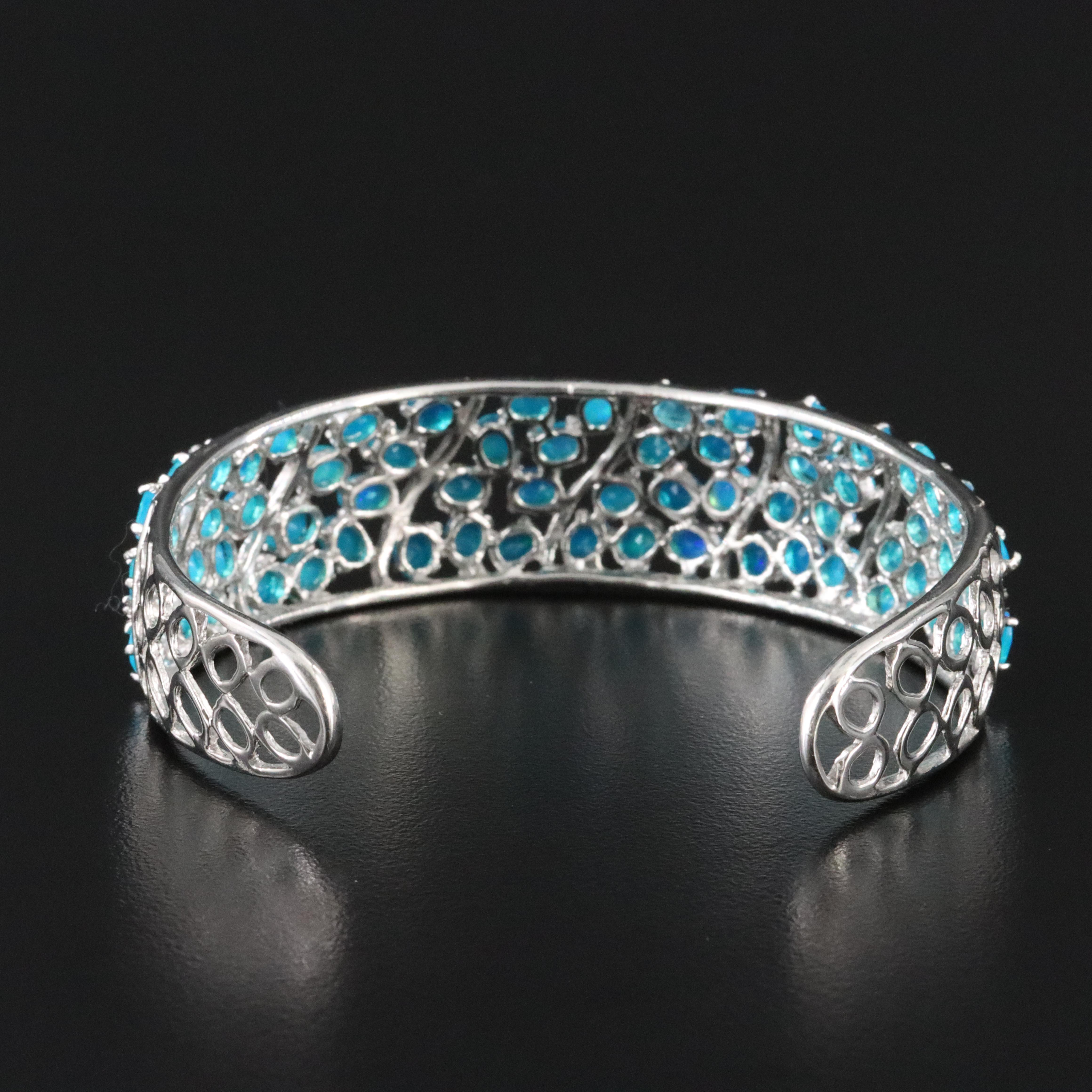 Sterling Opal Cuff Bracelet