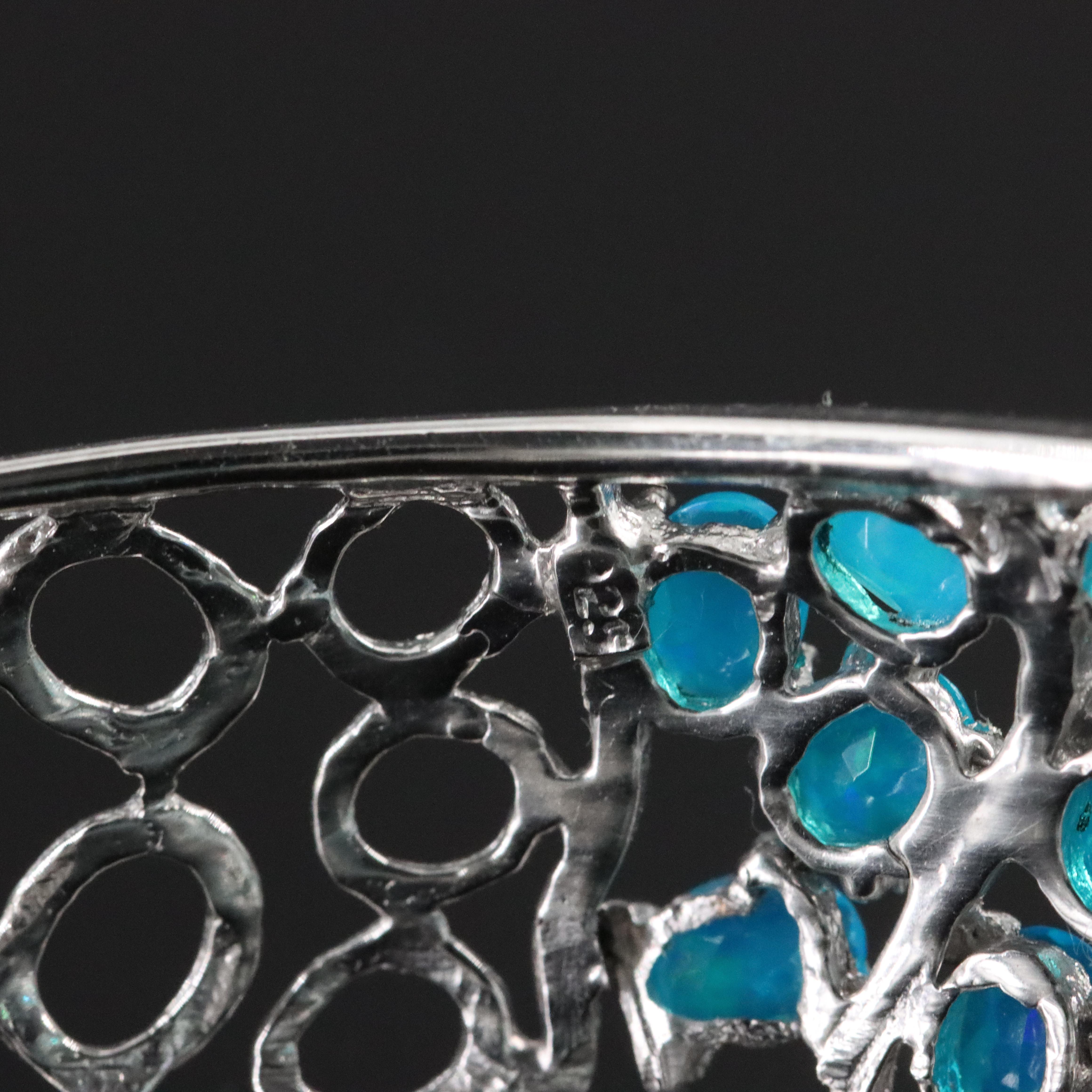 Sterling Opal Cuff Bracelet