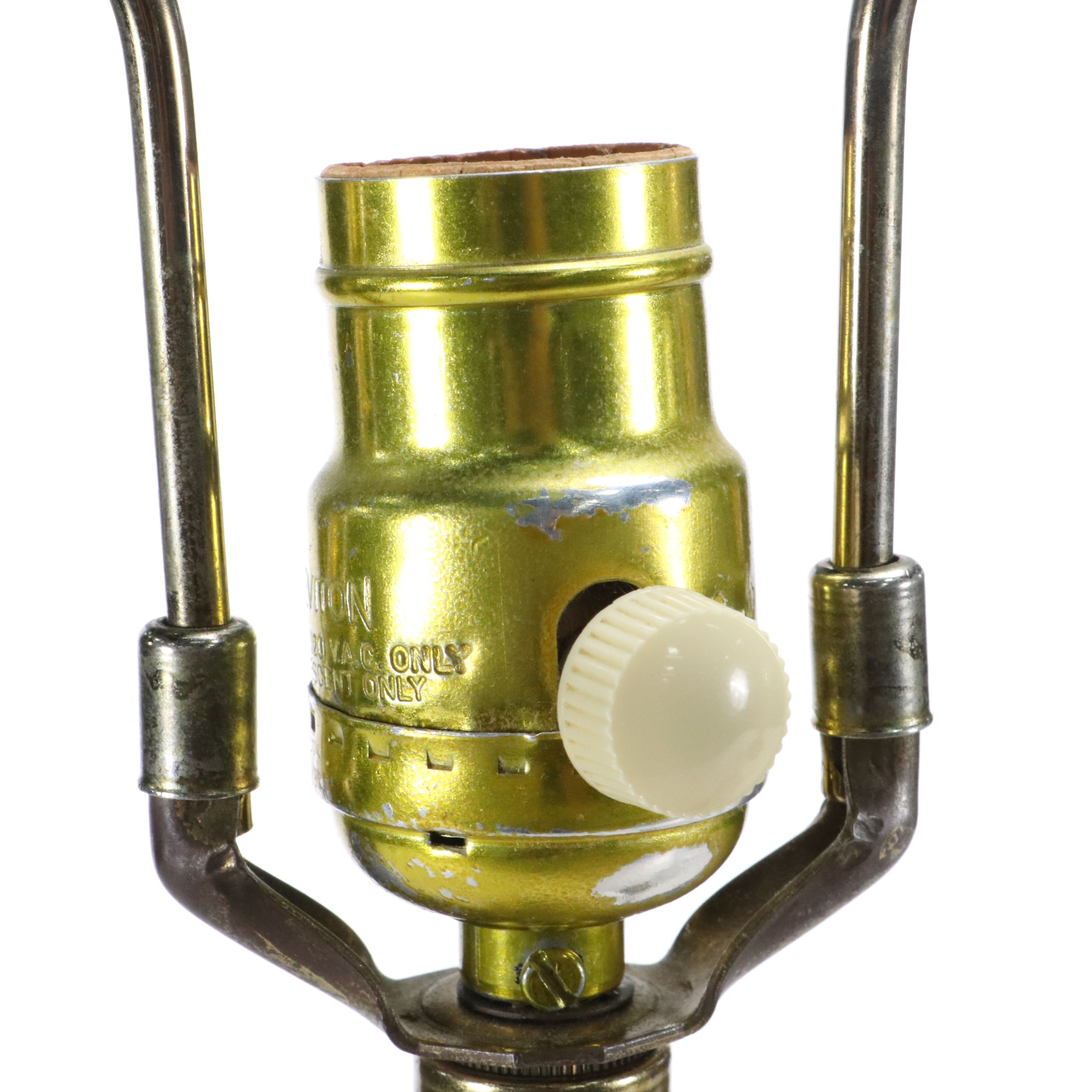 Victorian Style Porcelain and Brass Table Lamps