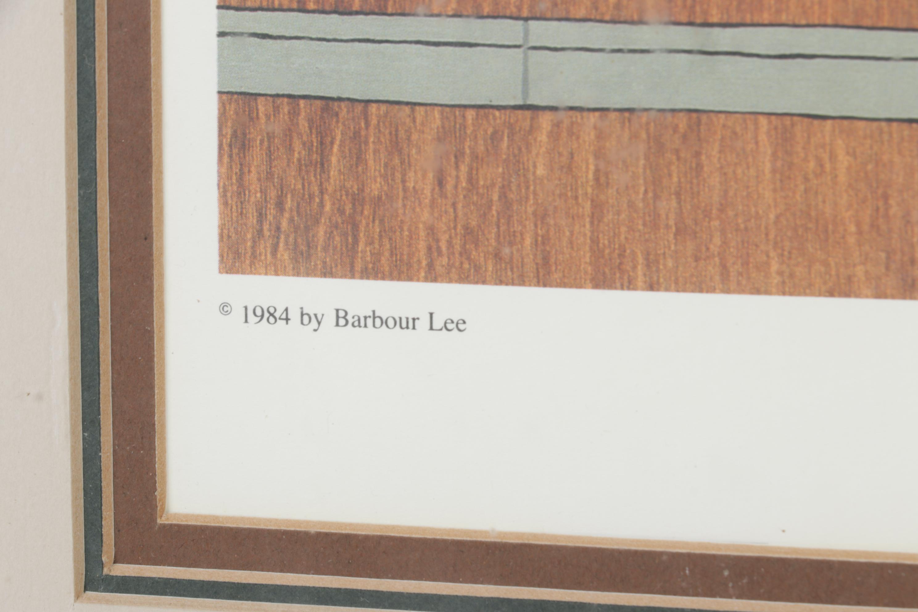 Barbour Lee "Country Auction" Offset Lithograph, 1984