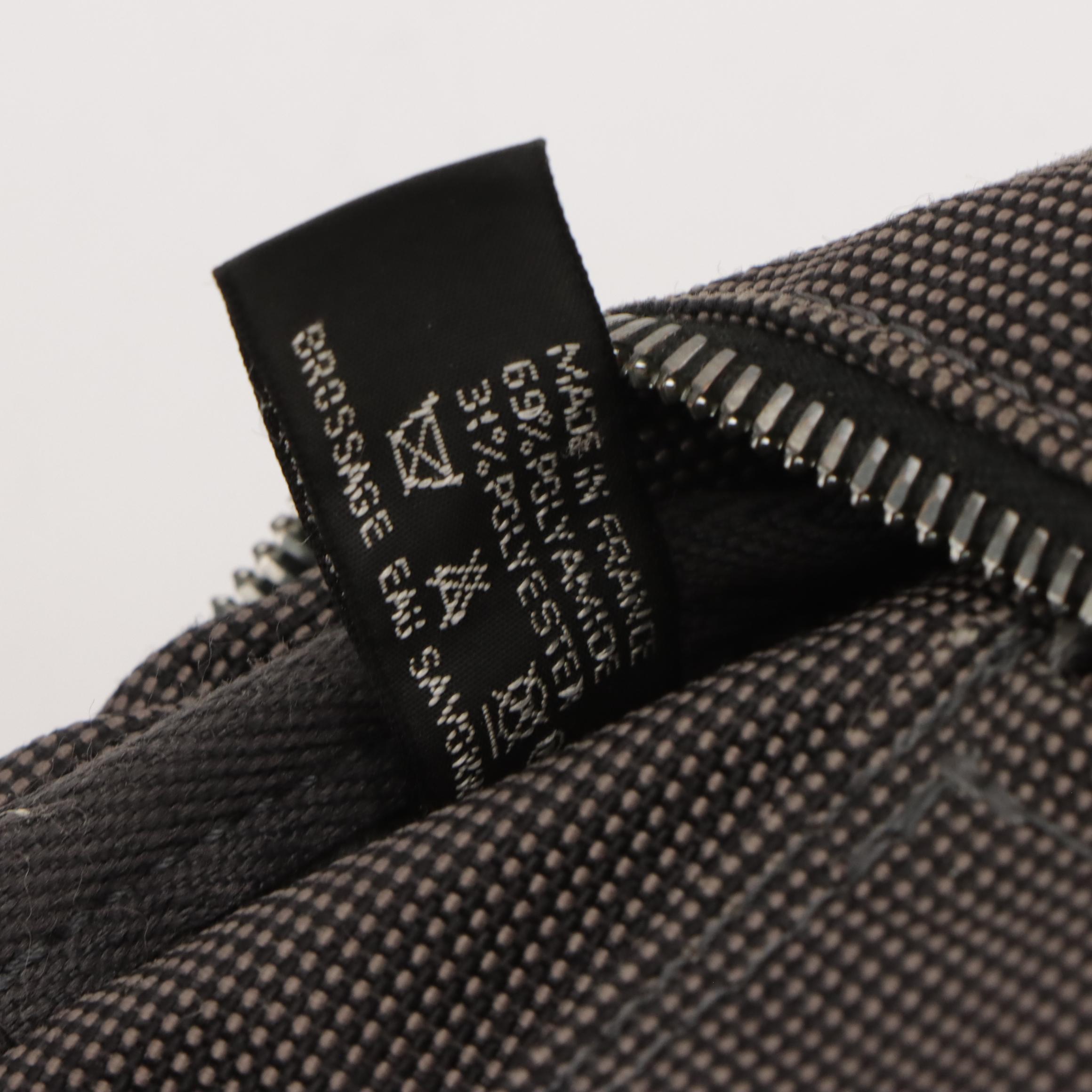 Hermès Toile Canvas Herline Tote MM in Grey/Black