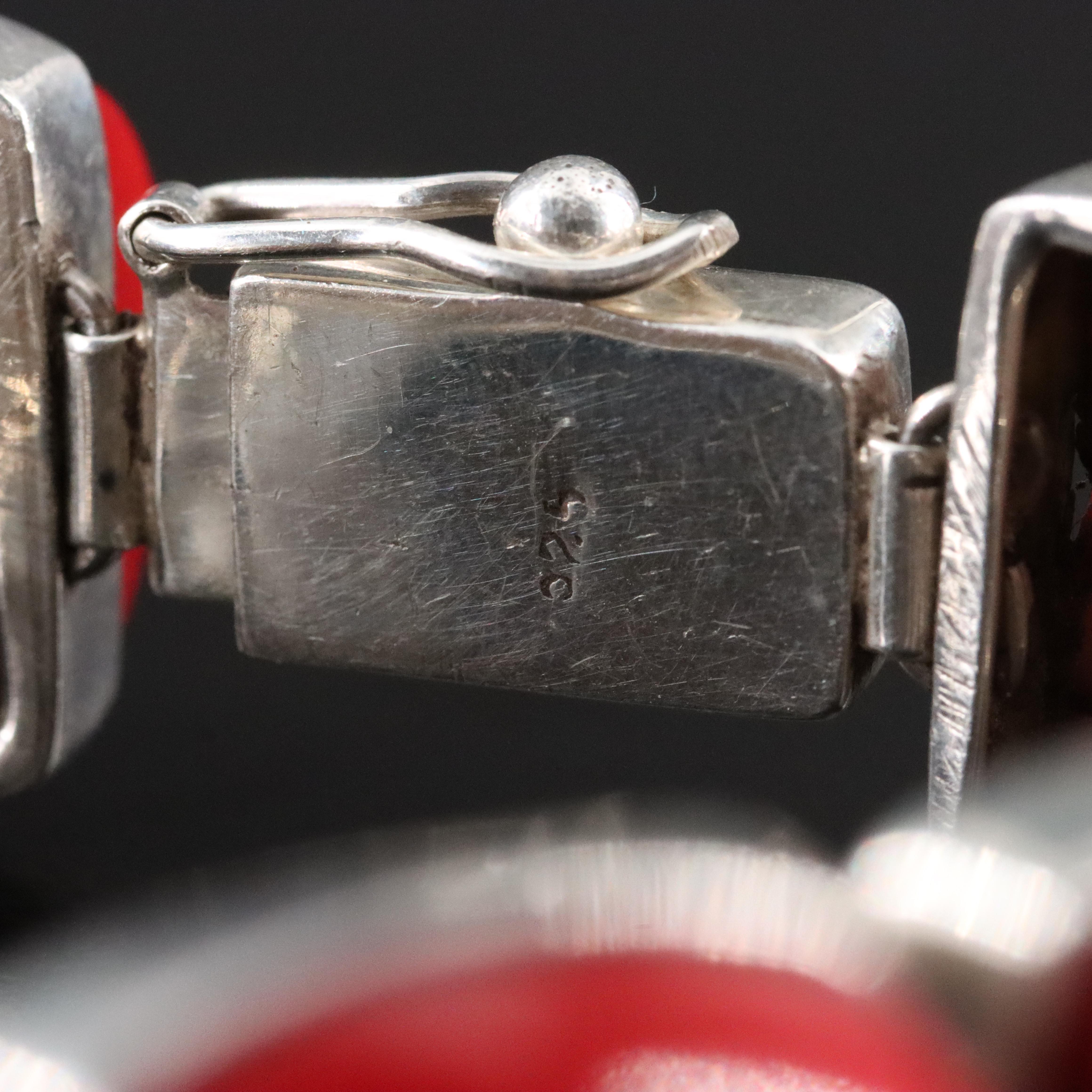 Sterling Coral Bracelet