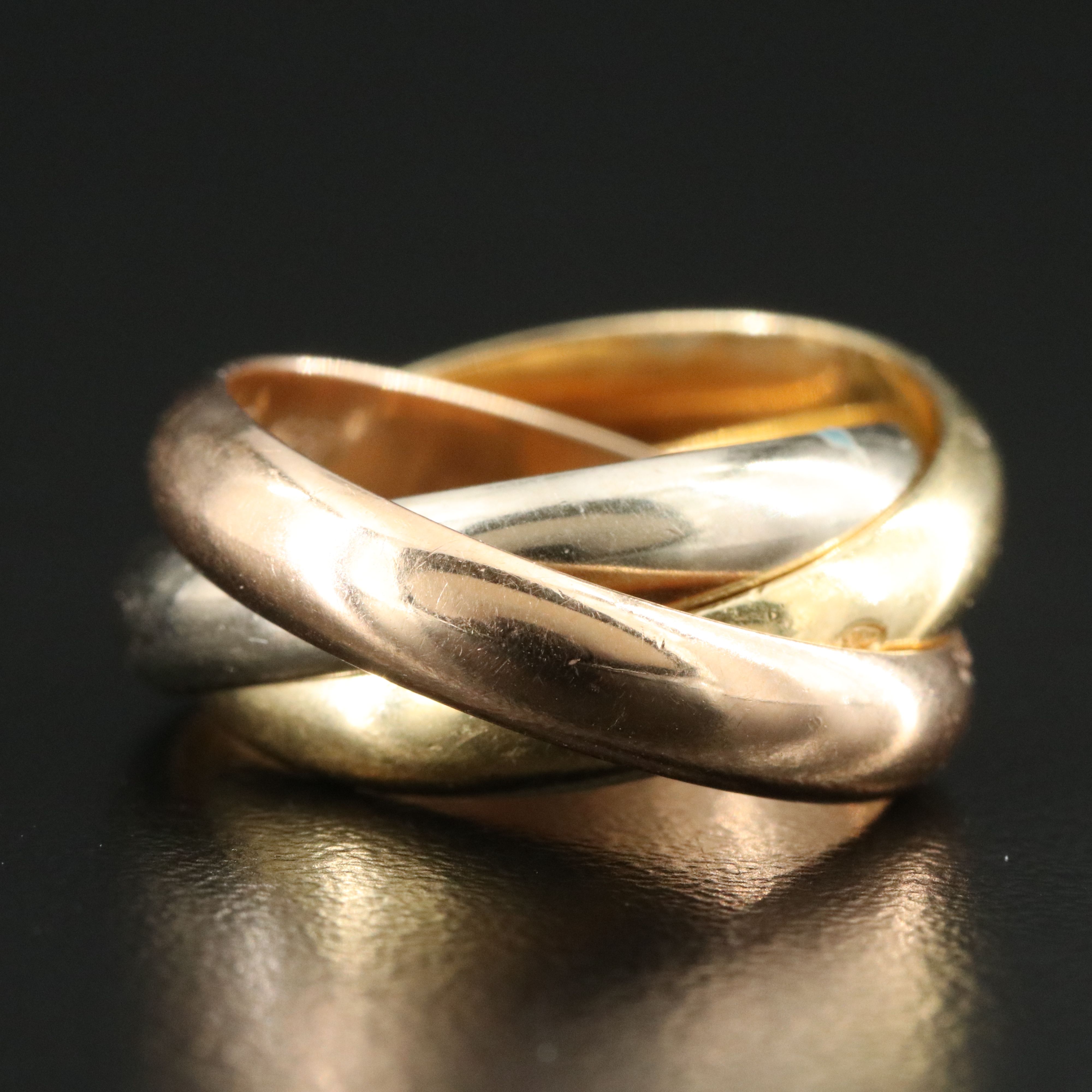 Cartier Trinity 18K Tri-Color Gold Ring