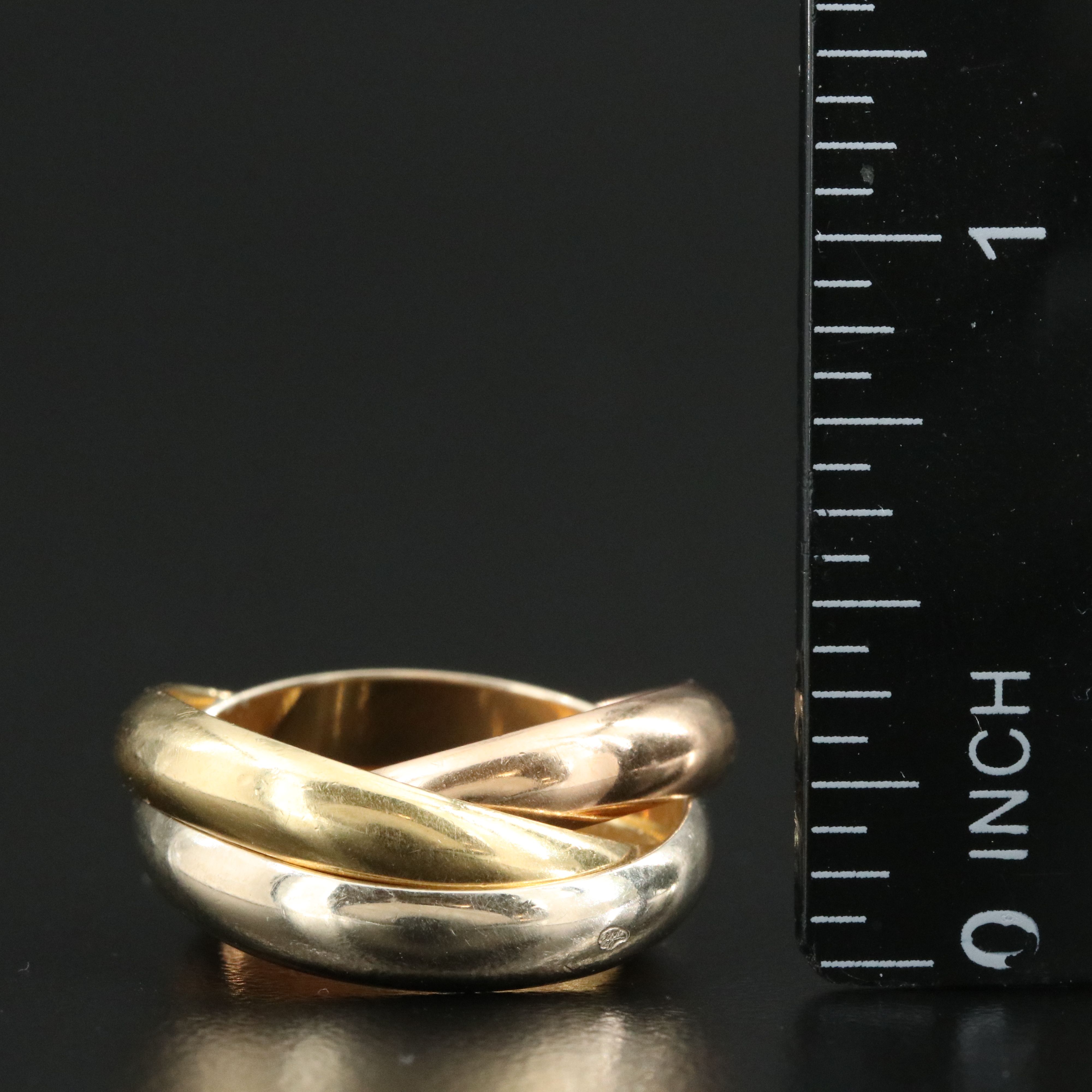 Cartier Trinity 18K Tri-Color Gold Ring