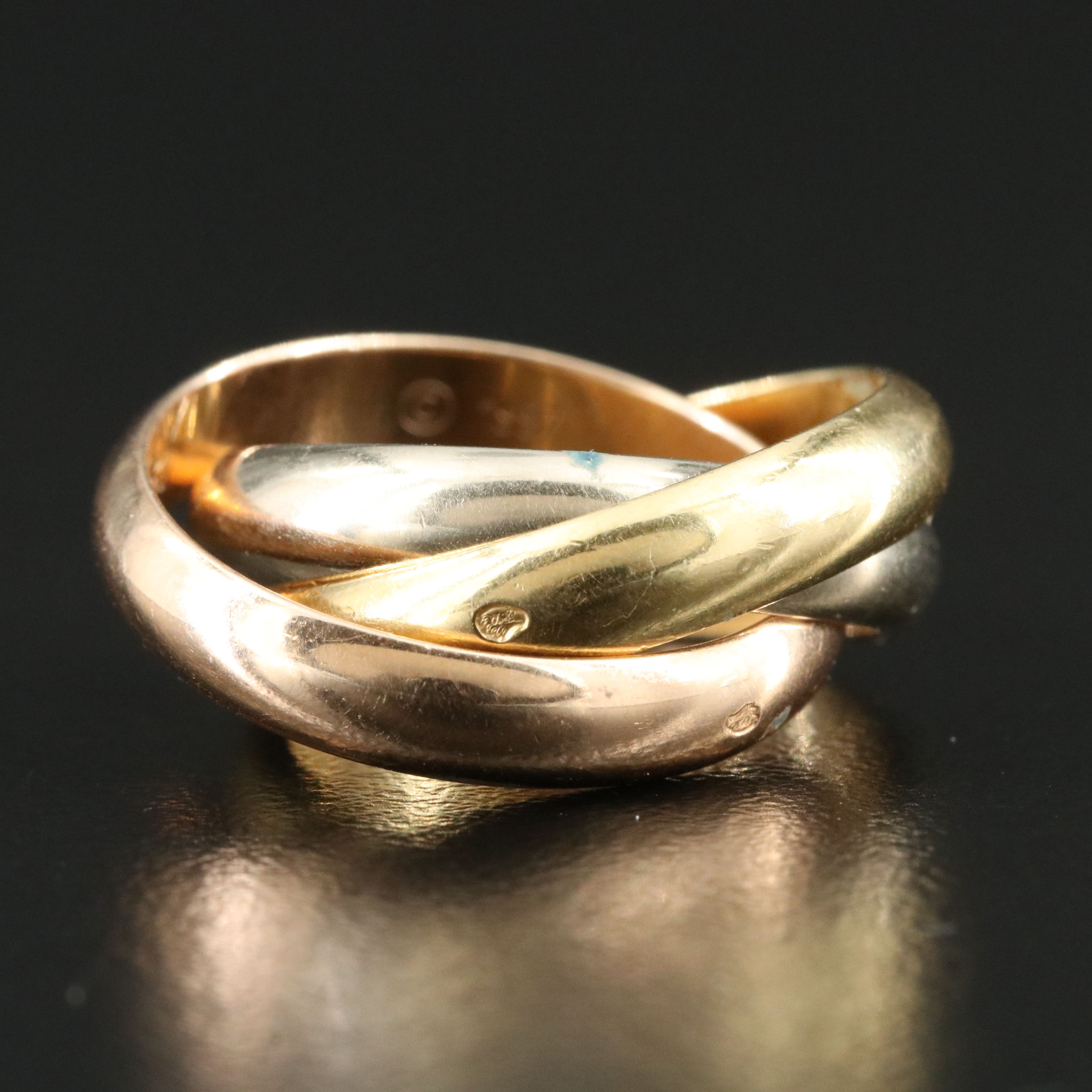 Cartier Trinity 18K Tri-Color Gold Ring