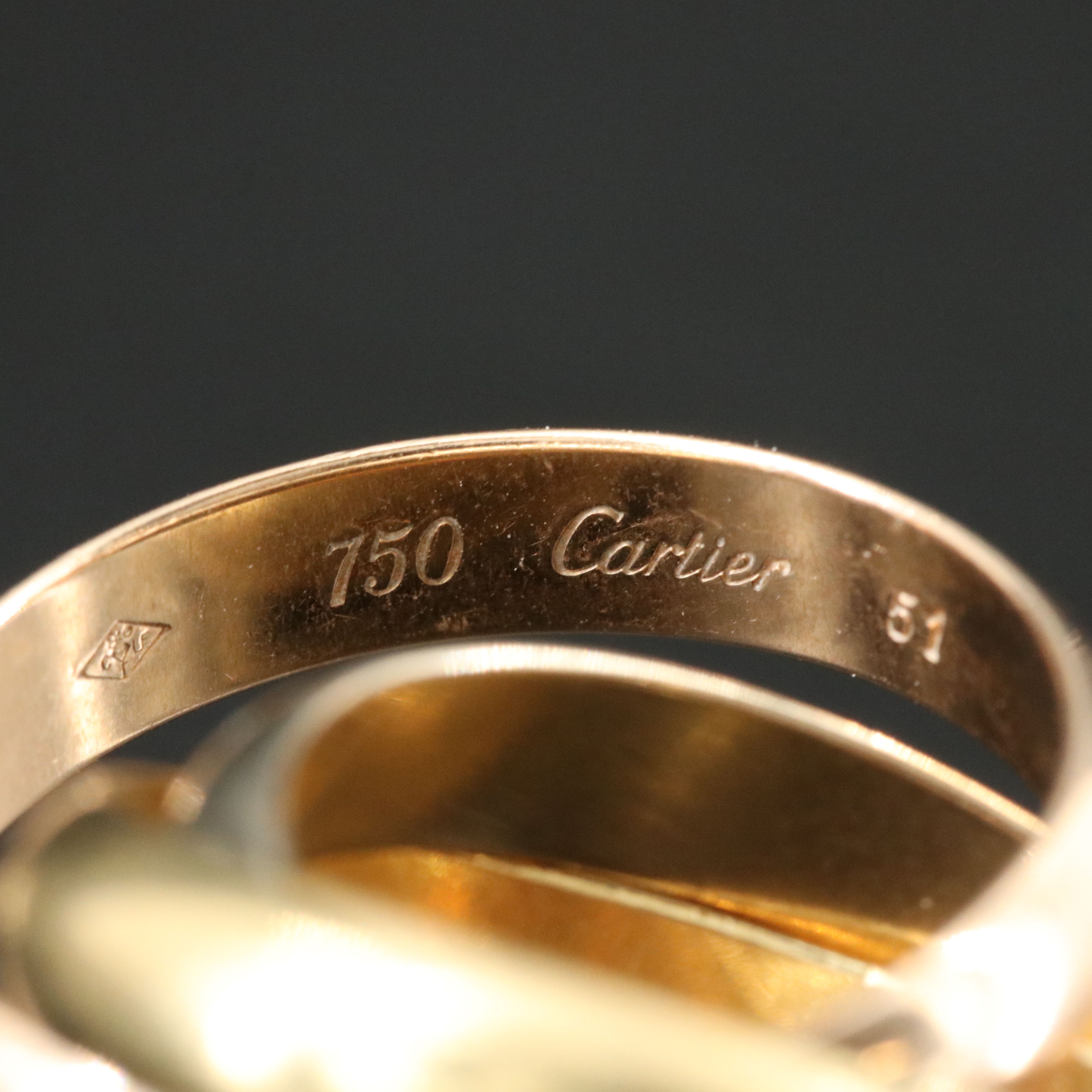 Cartier Trinity 18K Tri-Color Gold Ring