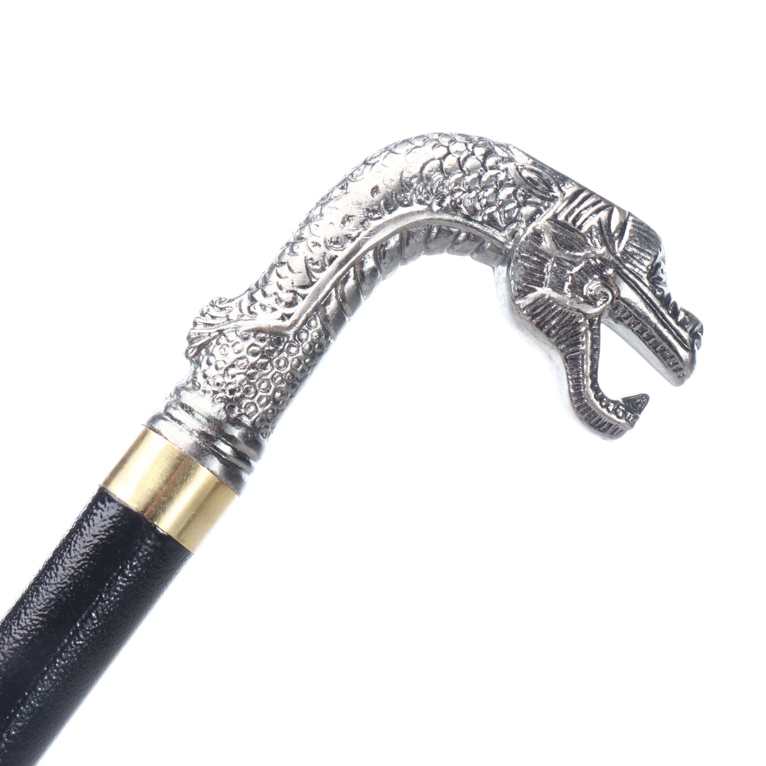 Sea Serpent Head Handled Sword Cane