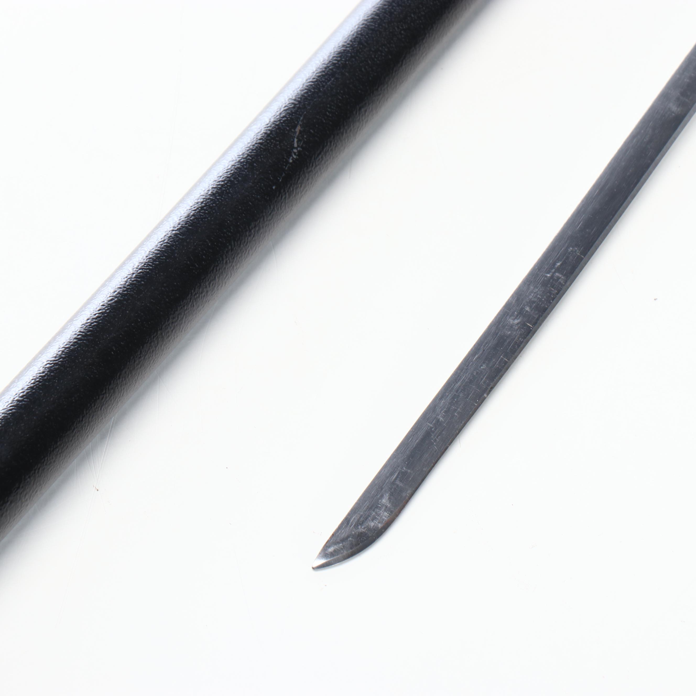 Metal Derby-Handled Sword Cane