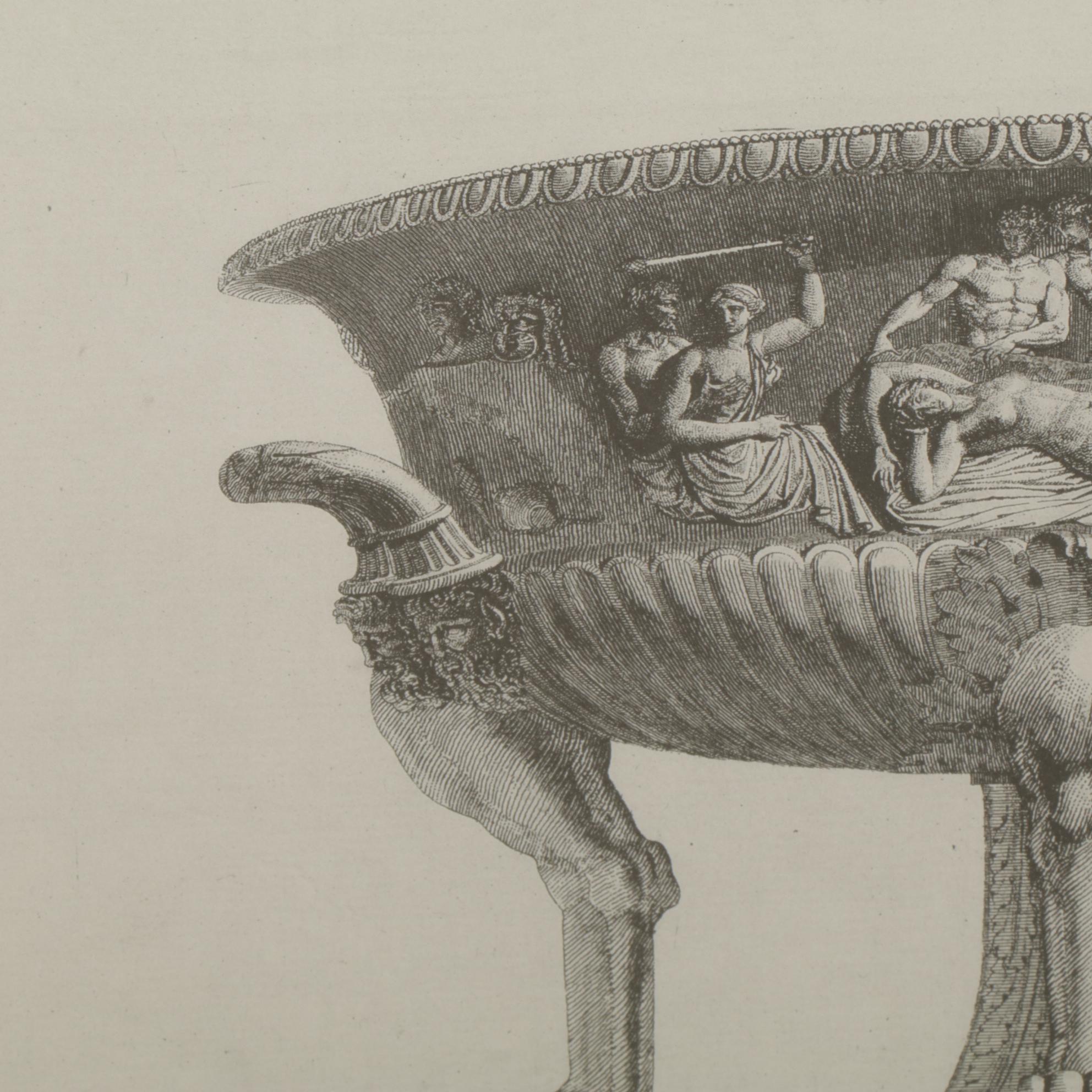 Offset Lithograph After François Louis Gounod "Coupe Antique Tirée..."