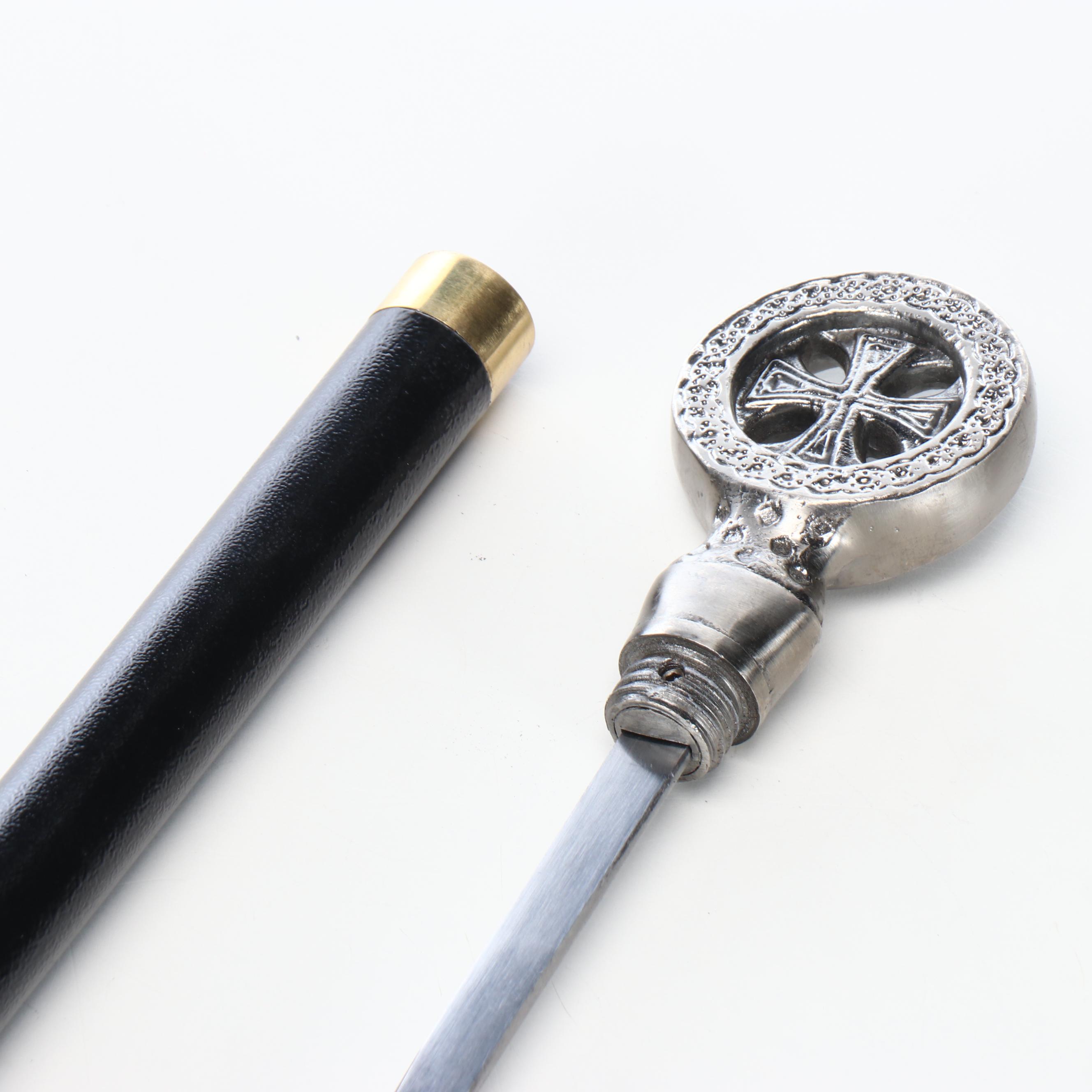 Iron Cross Fantasy Pommel Handled Sword Cane