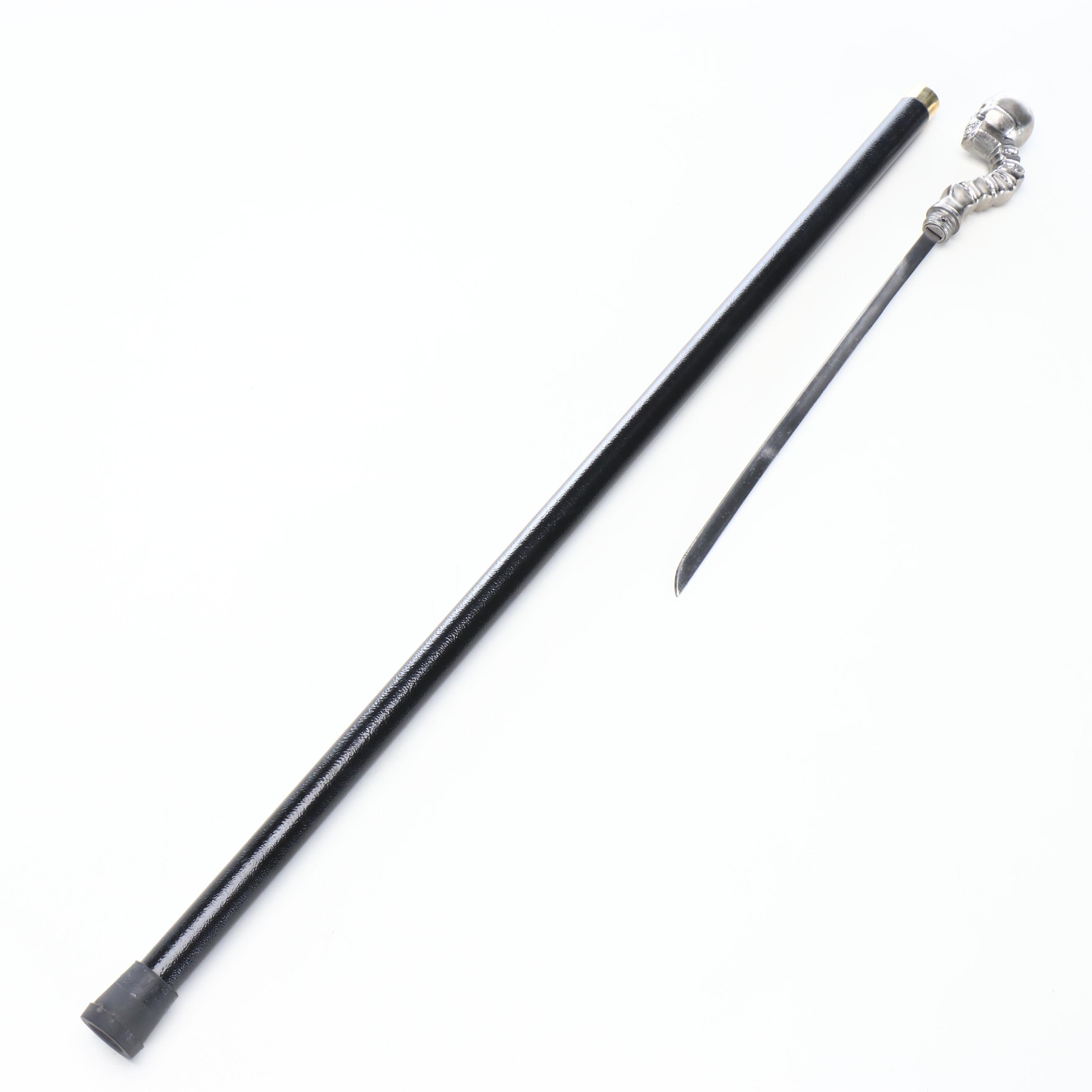 Skull and Spine Handle Sword Cane