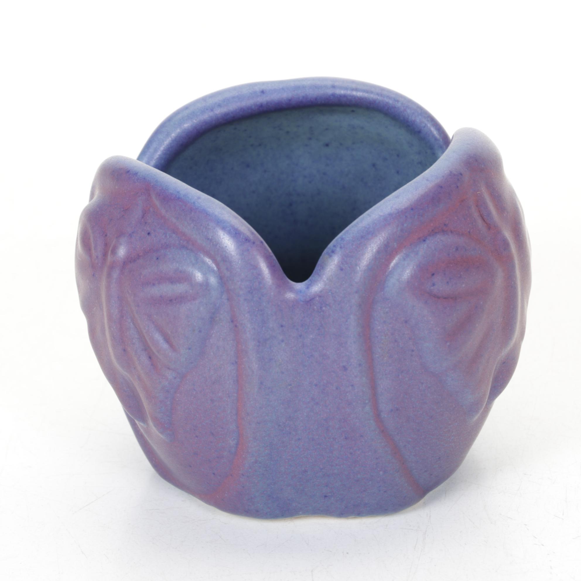 Van Briggle Pottery Butterfly Vase with Tulip Candlesticks