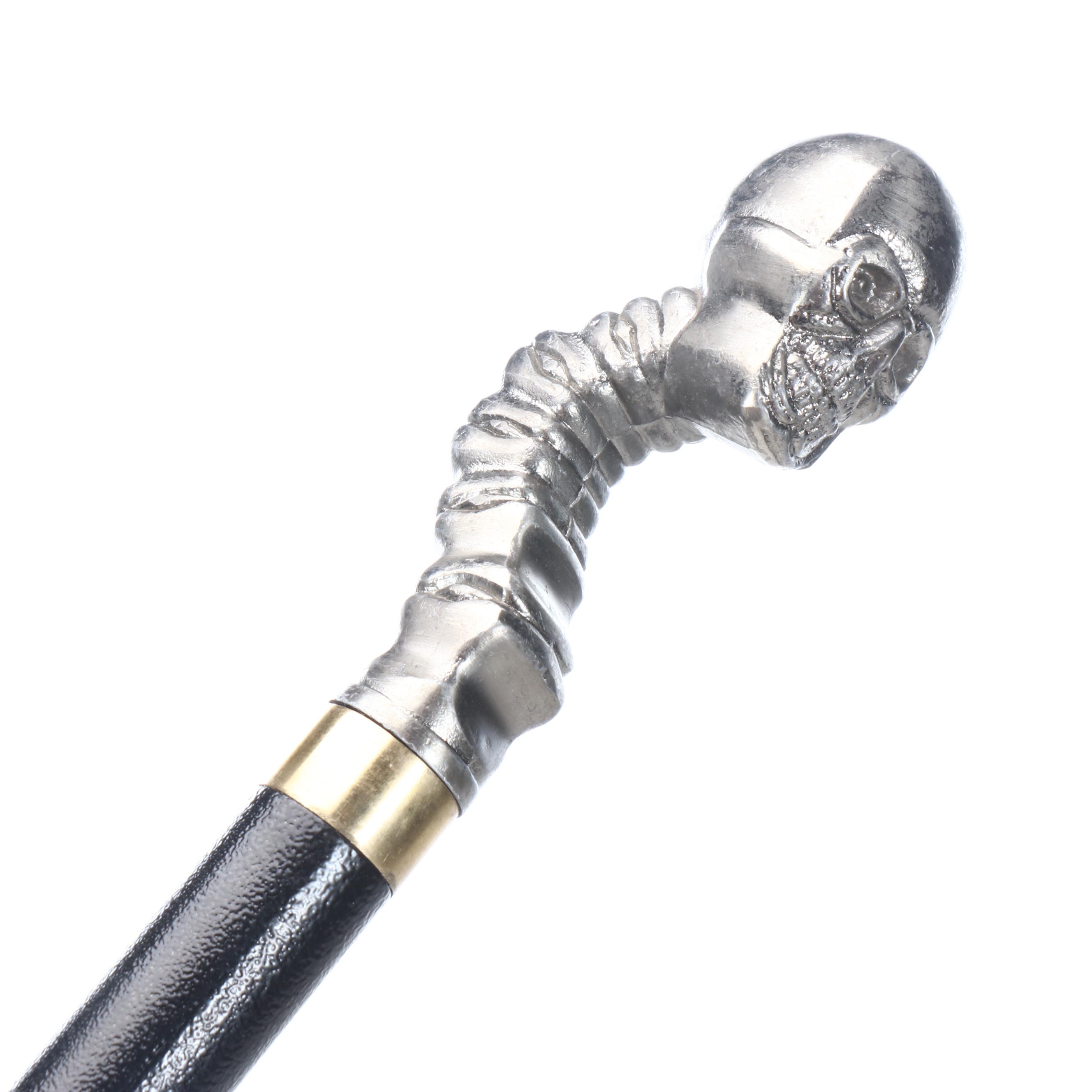 Skull and Spine Handled Sword Cane