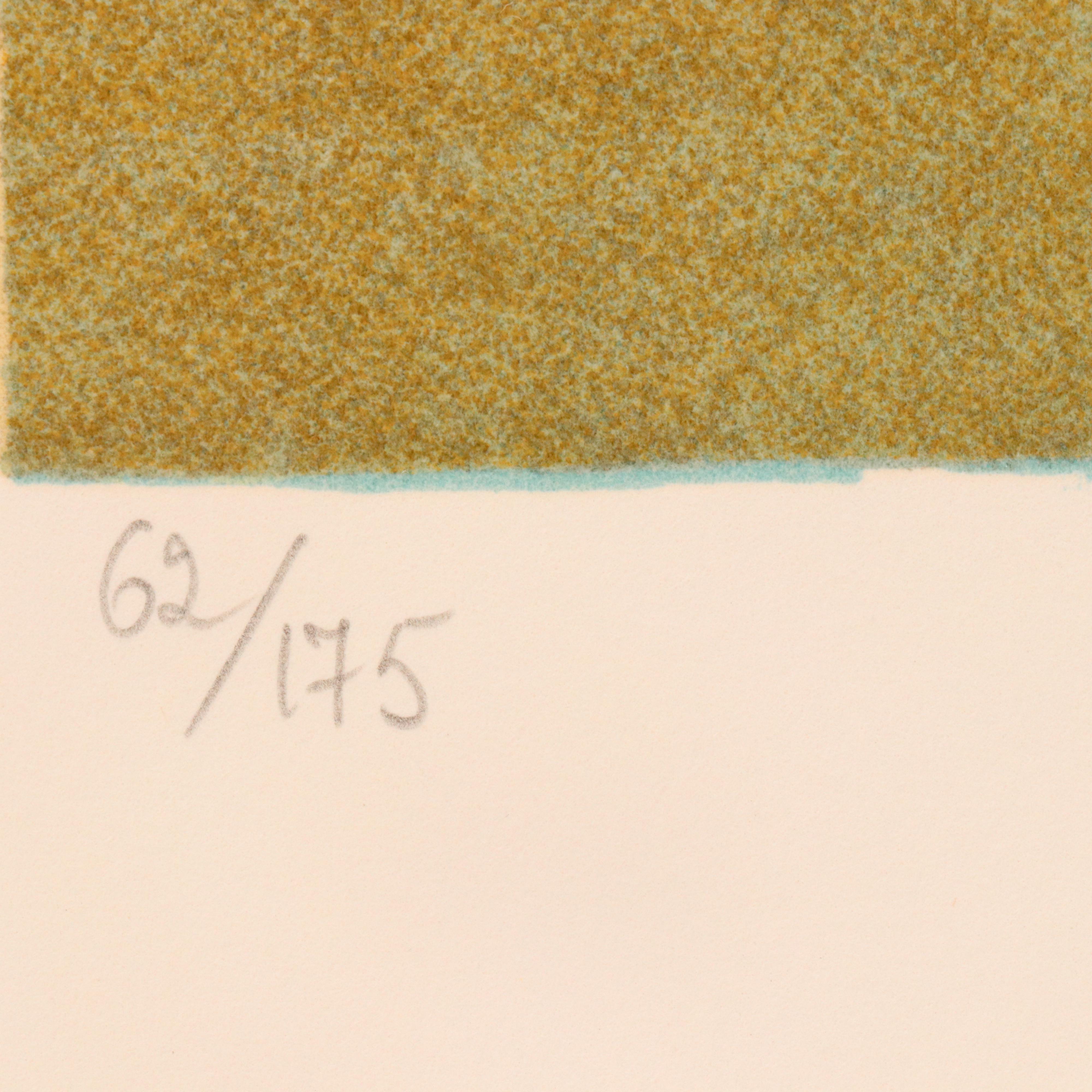 Laurent Marcel Salinas Harbor Scene Lithograph "Honfleur," Circa 1975