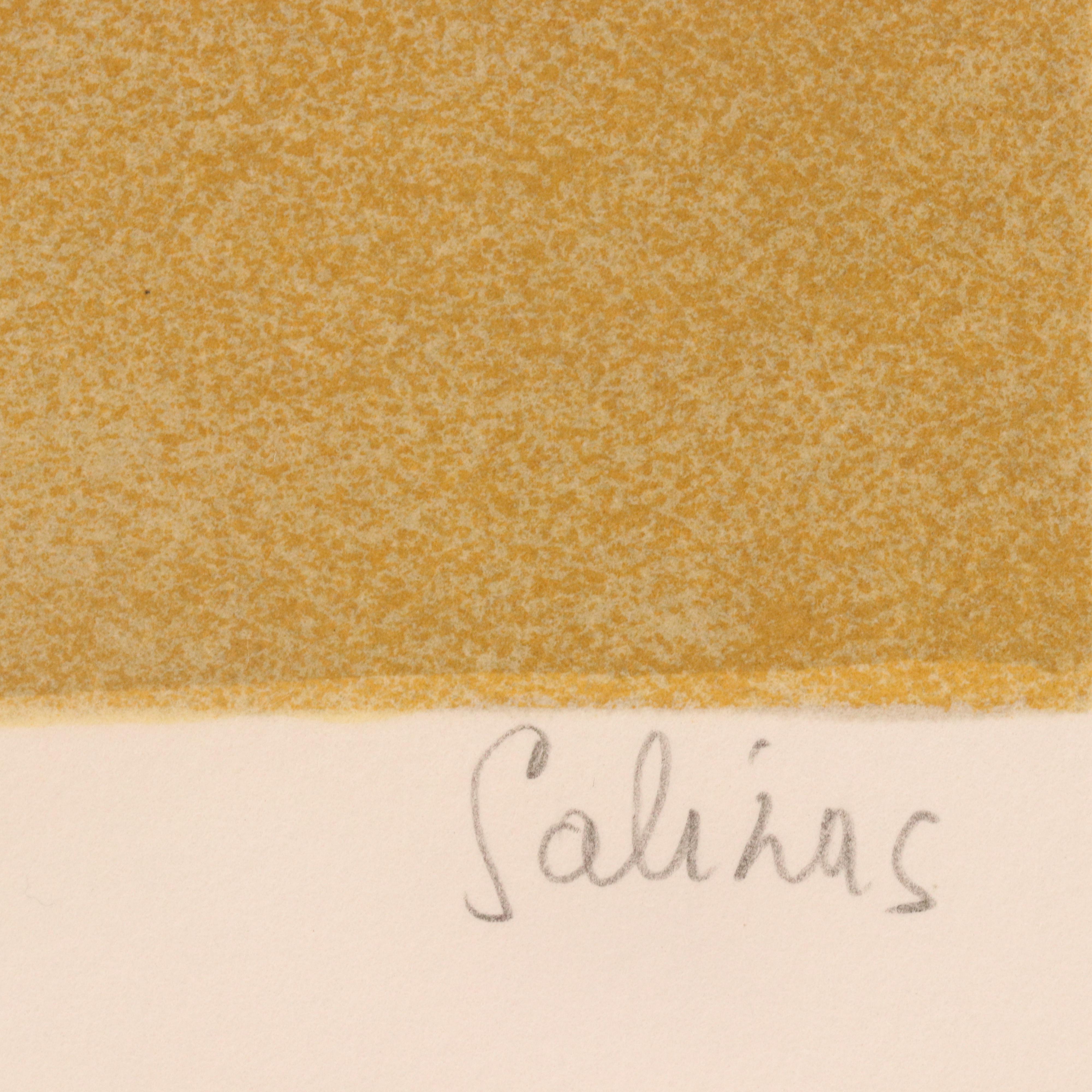 Laurent Marcel Salinas Harbor Scene Lithograph "Honfleur," Circa 1975