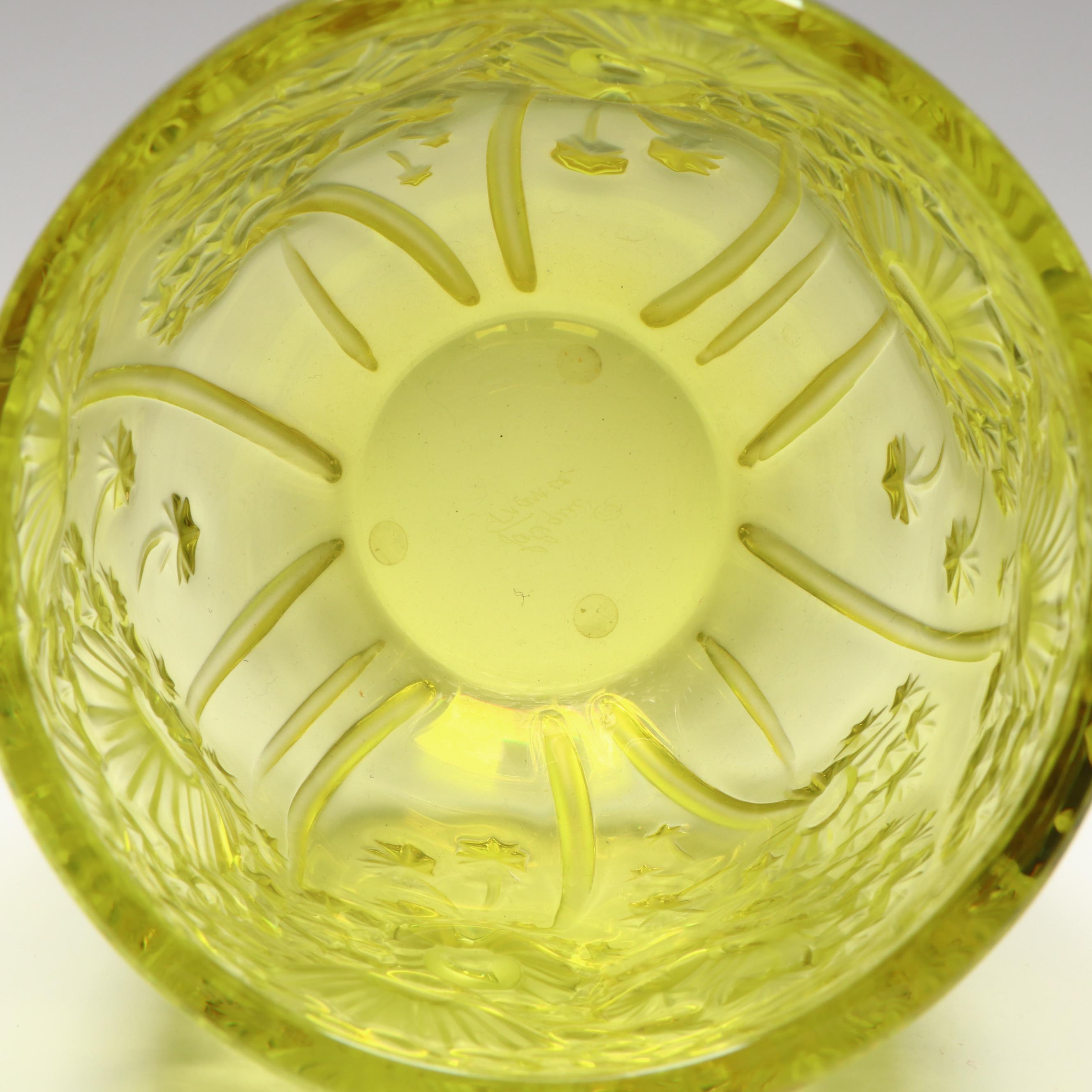Lalique "Bucolique" Anise Dandelion Crystal Vase