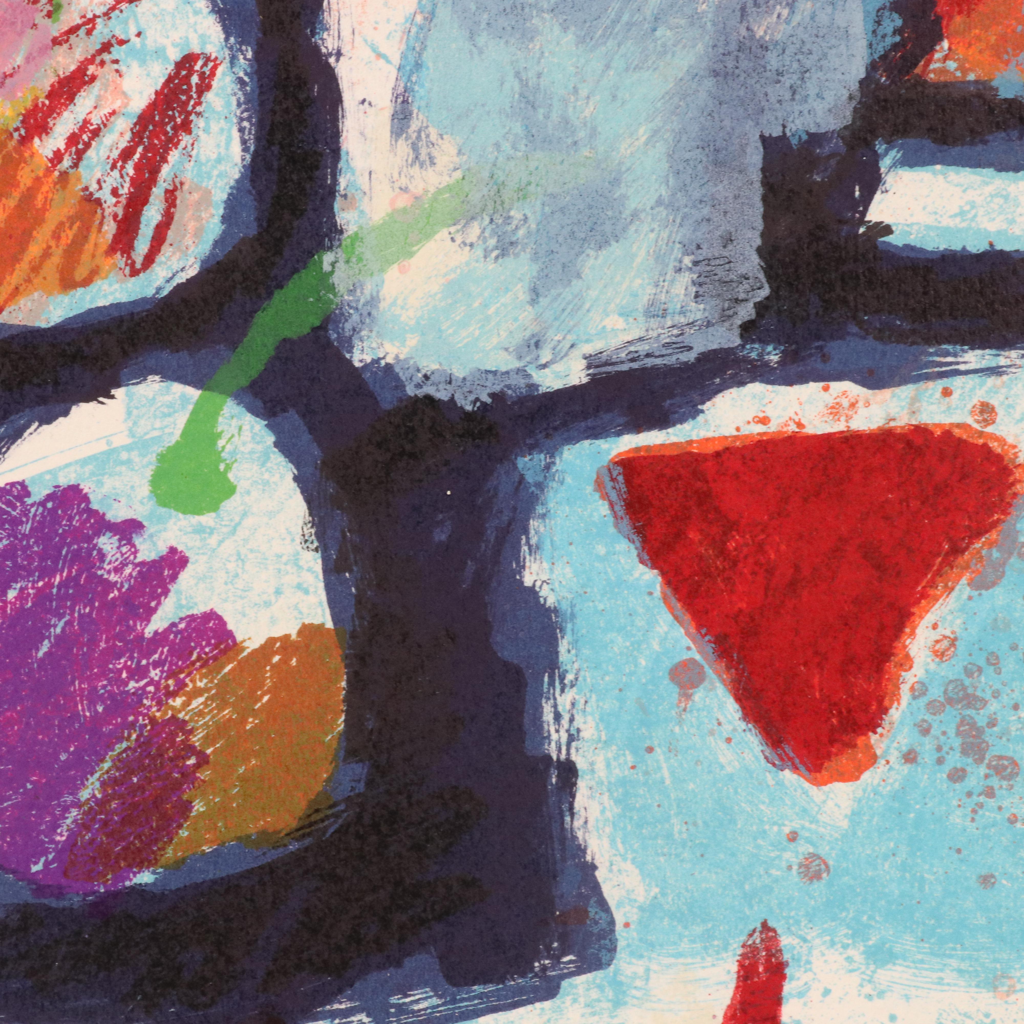 Théo Tobiasse Still Life Modern Lithograph "Nature morte aux trois pommes"