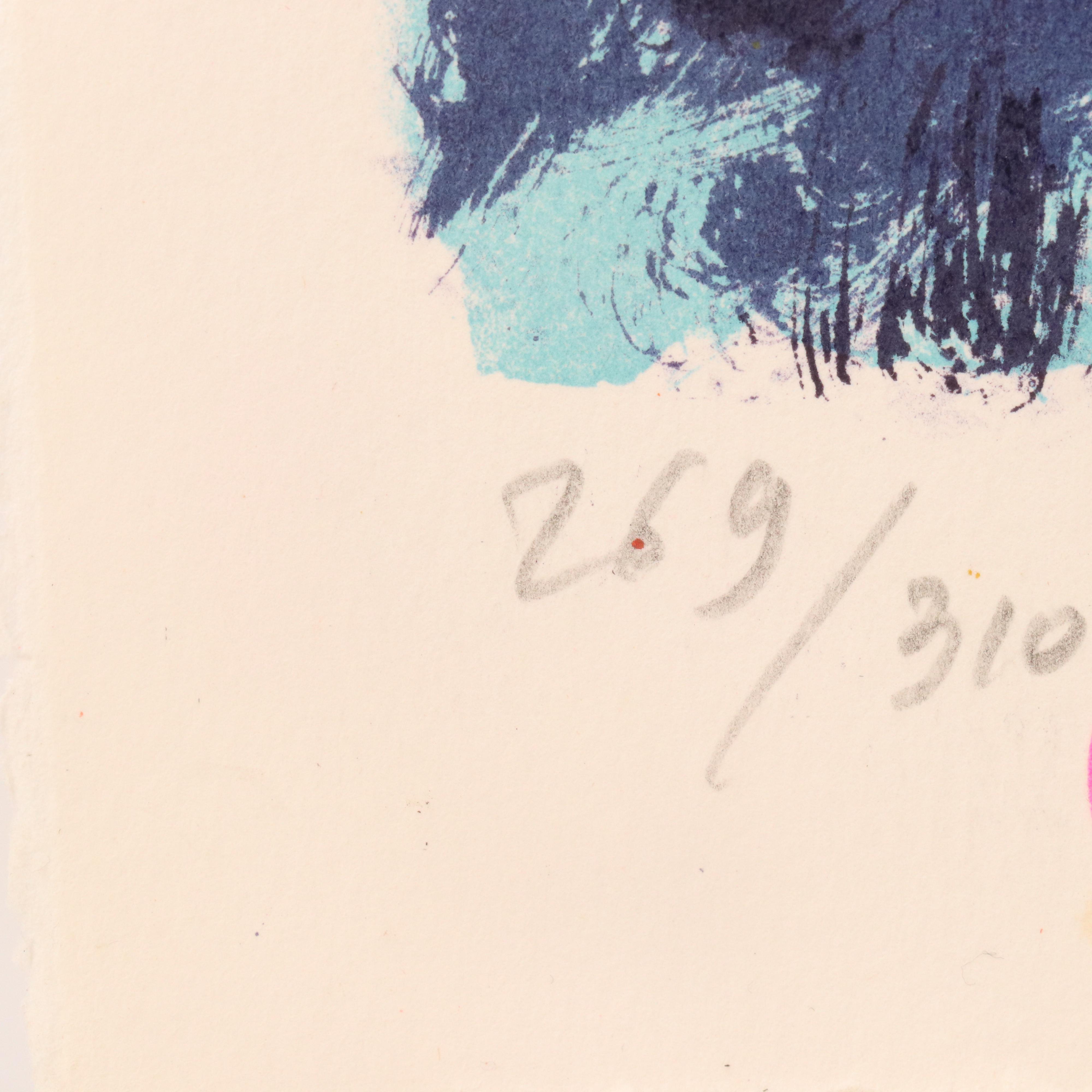 Théo Tobiasse Still Life Modern Lithograph "Nature morte aux trois pommes"