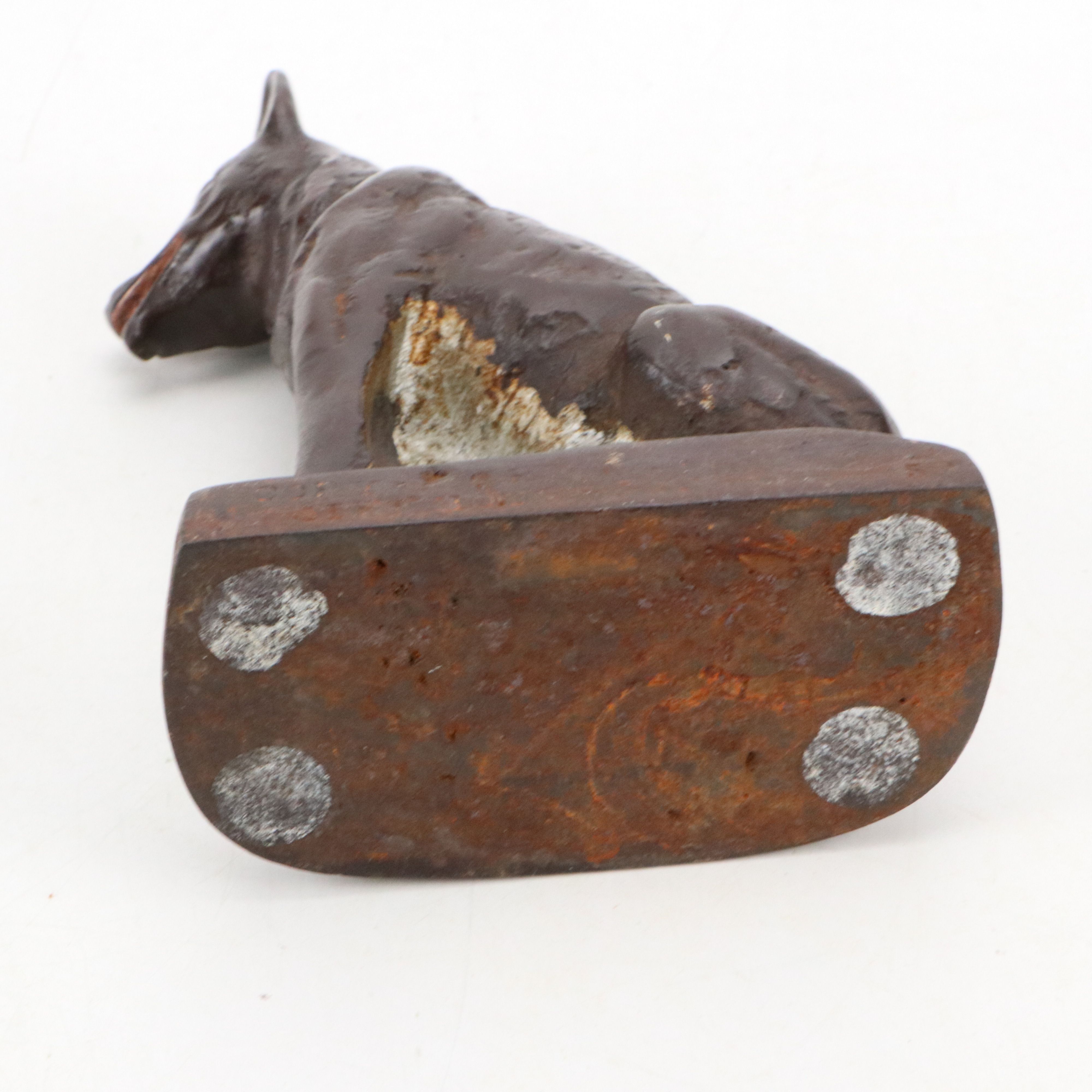 Art Deco Cast Metal Sheppard Dog Doorstop, Early 20th Century