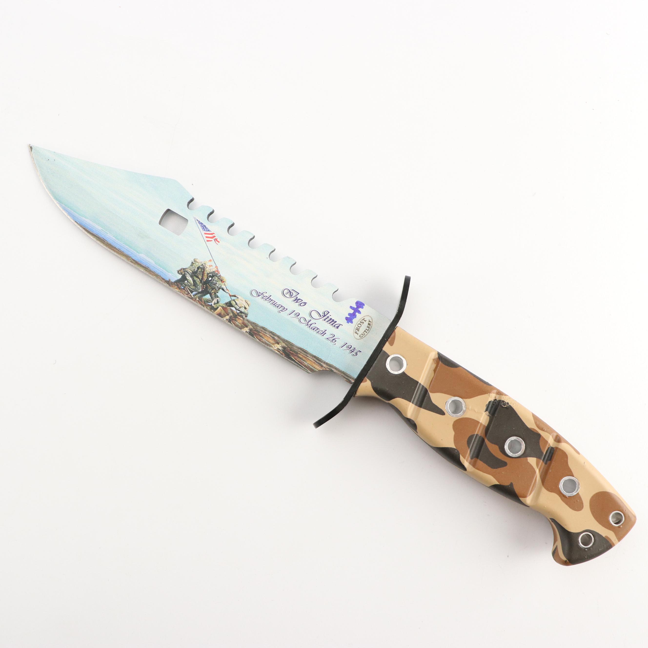Frost Cutlery Iwo Jima Commemorative Fixed Blade Knives in Scabbards