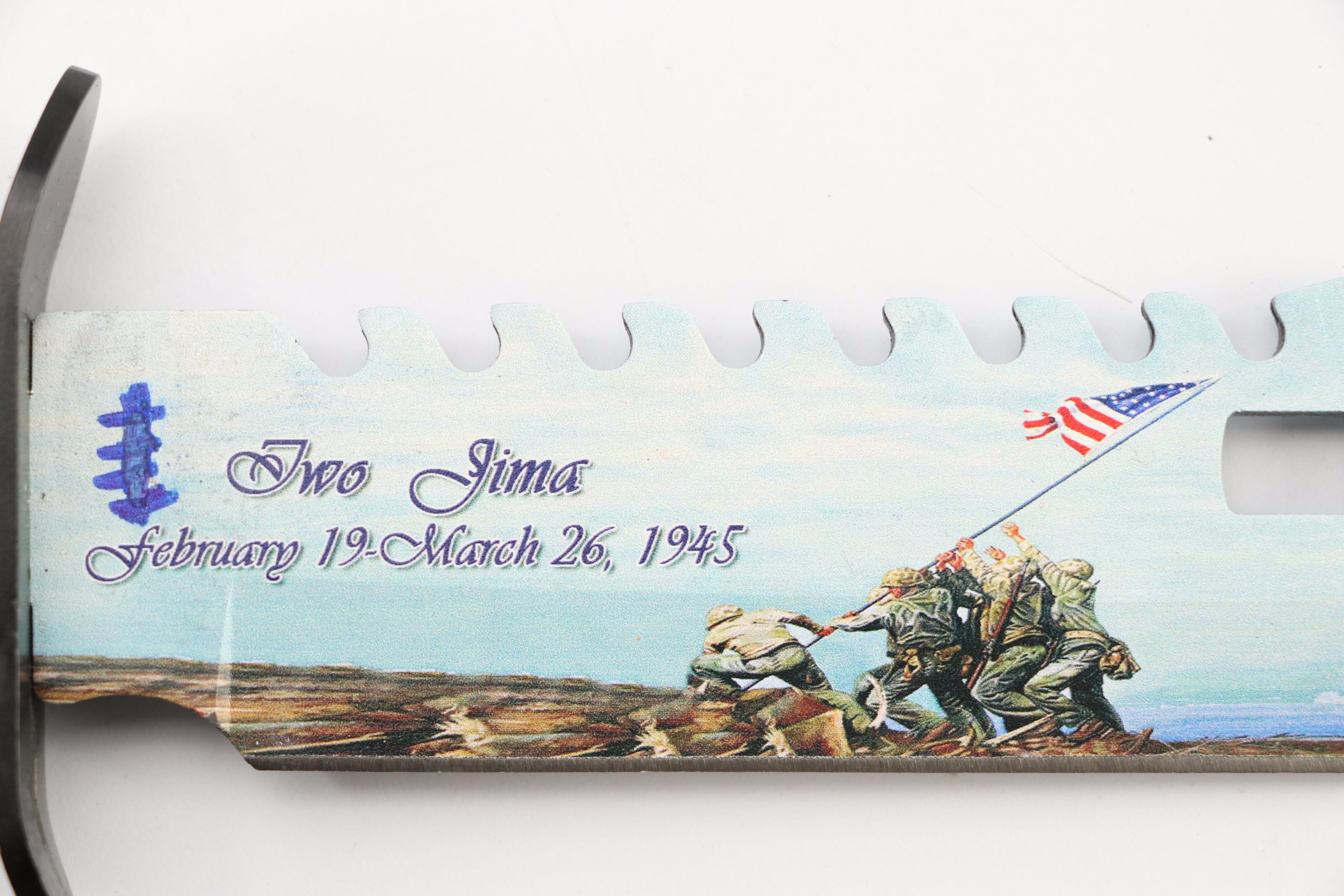 Frost Cutlery Iwo Jima Commemorative Fixed Blade Knives in Scabbards