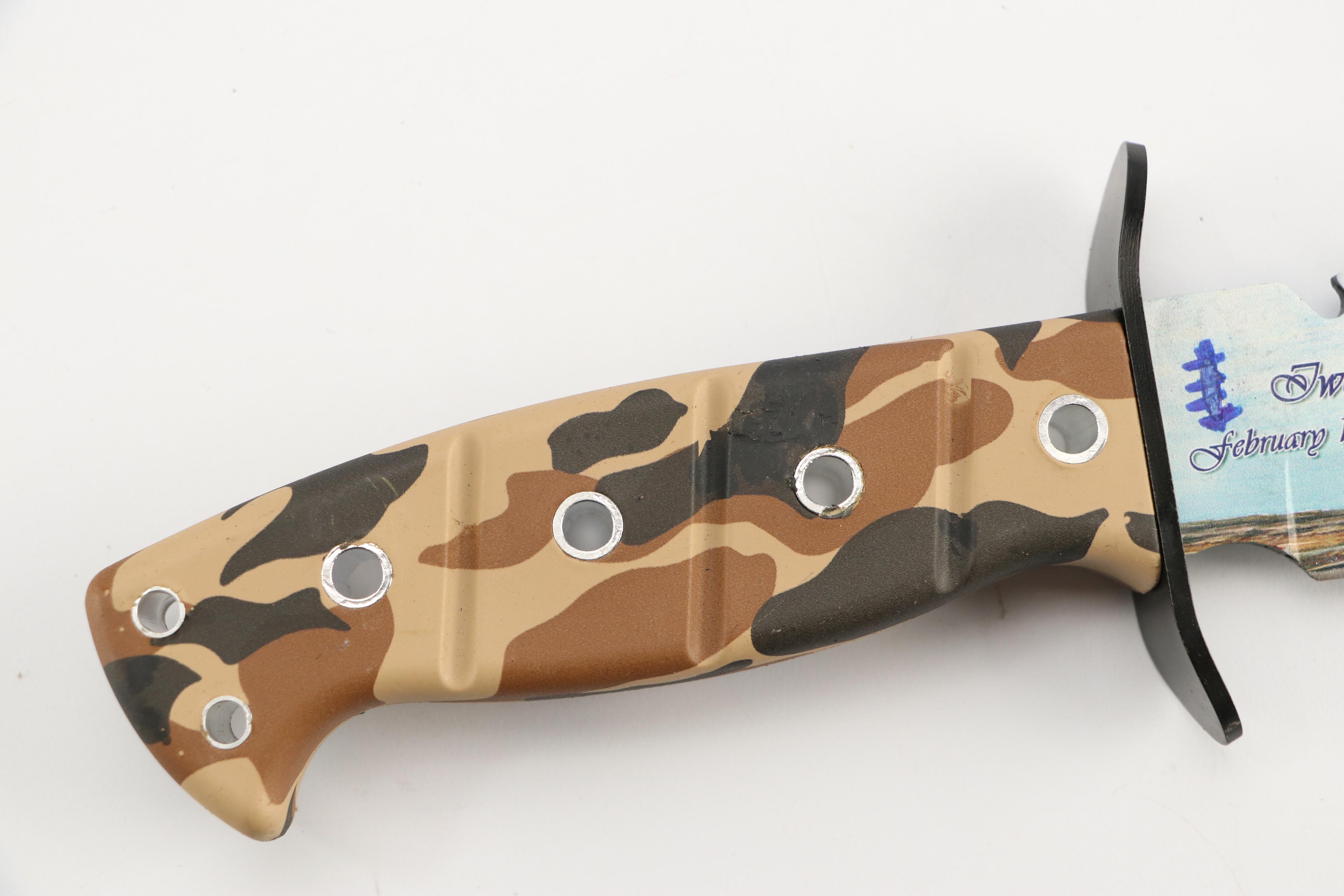 Frost Cutlery Iwo Jima Commemorative Fixed Blade Knives in Scabbards