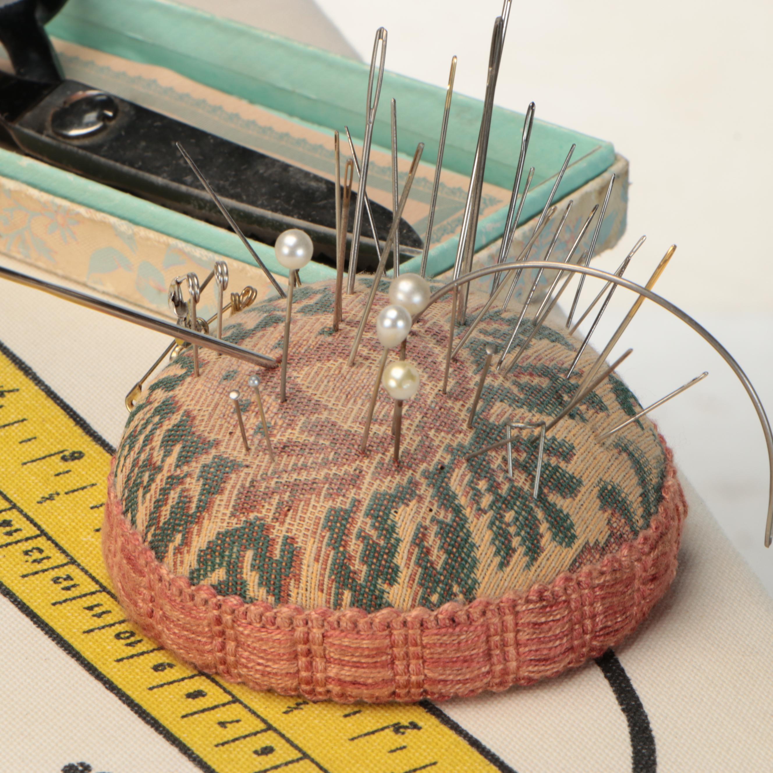 Ironing Board, June Tailor Wooden Spool Rack, and More Sewing Supplies