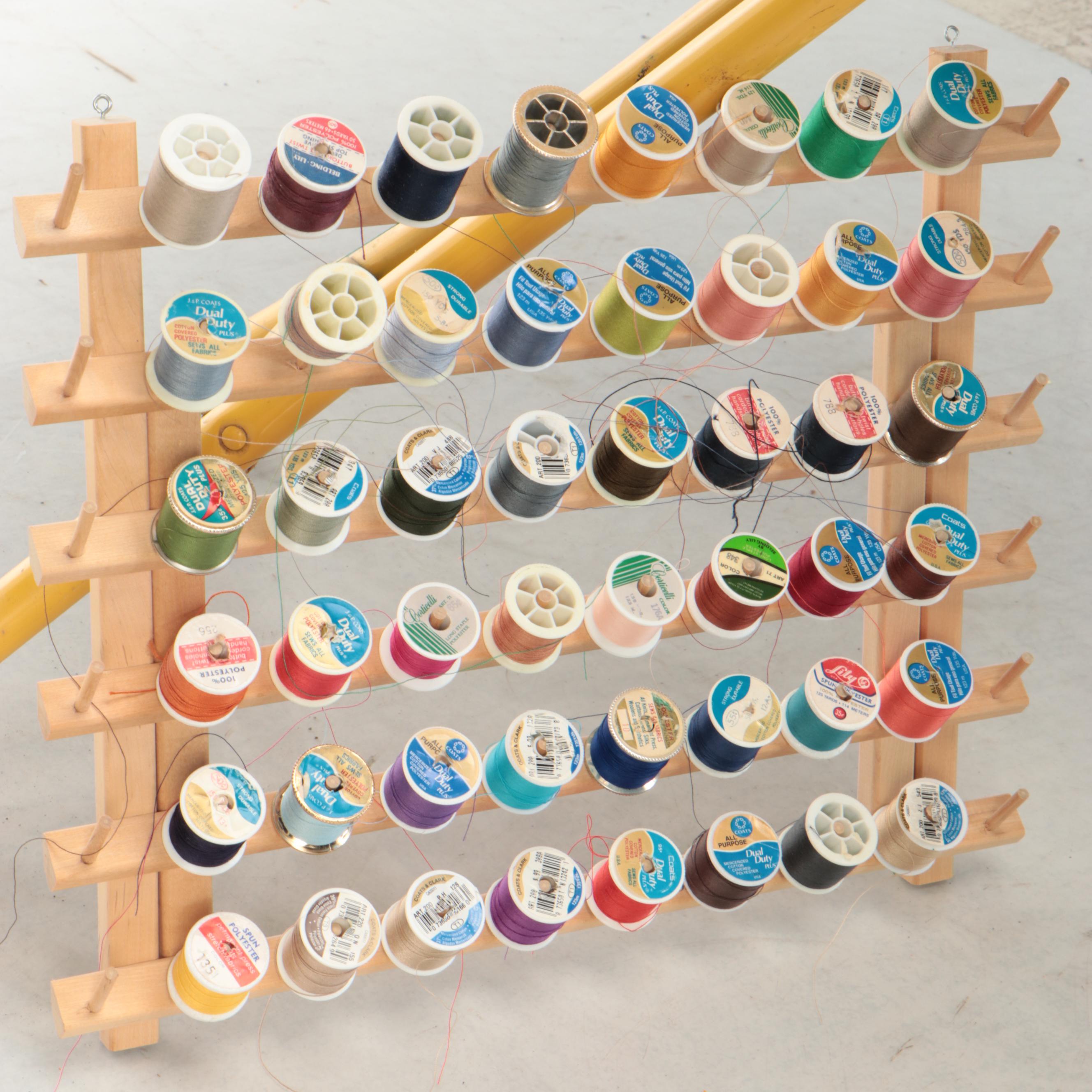 Ironing Board, June Tailor Wooden Spool Rack, and More Sewing Supplies