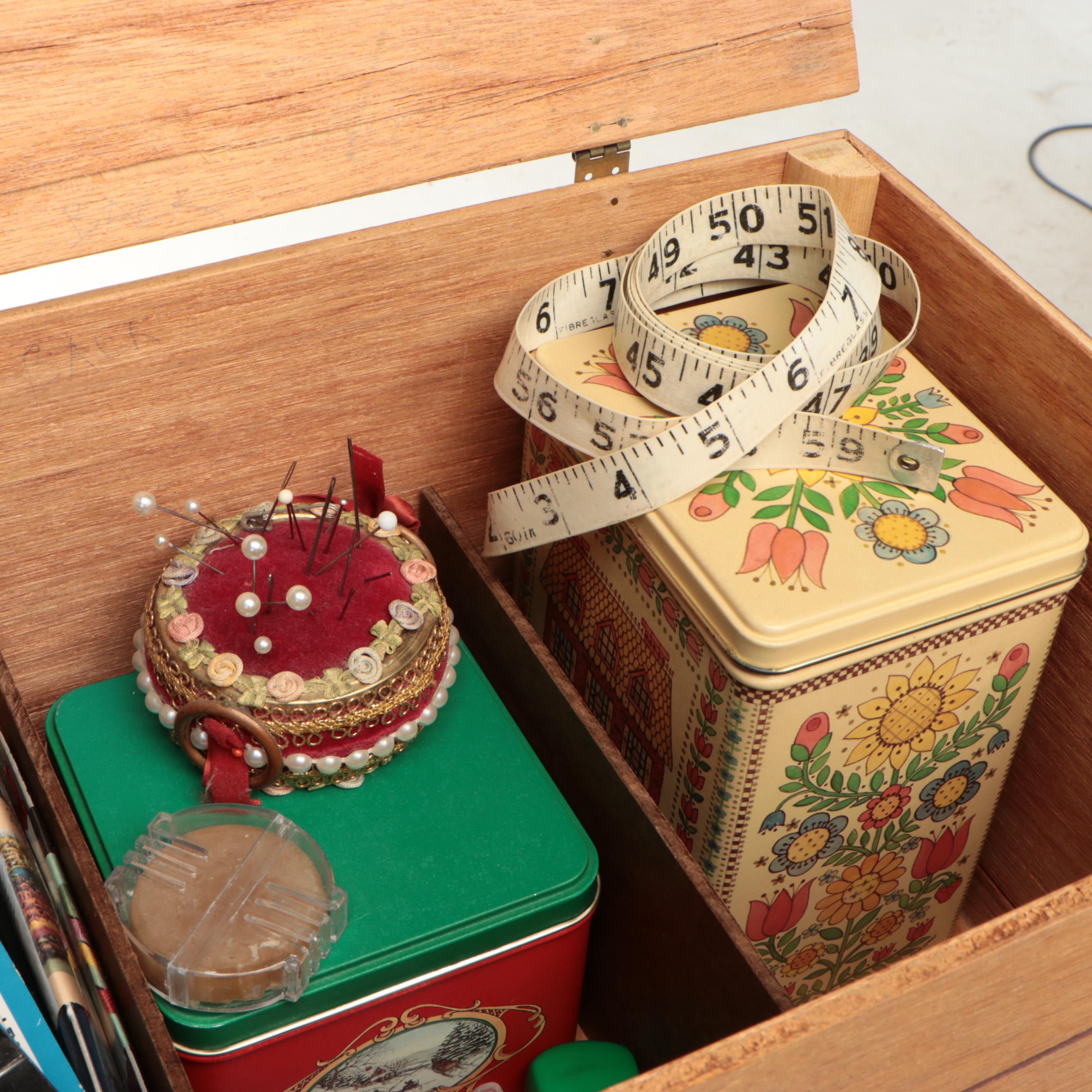 Ironing Board, June Tailor Wooden Spool Rack, and More Sewing Supplies