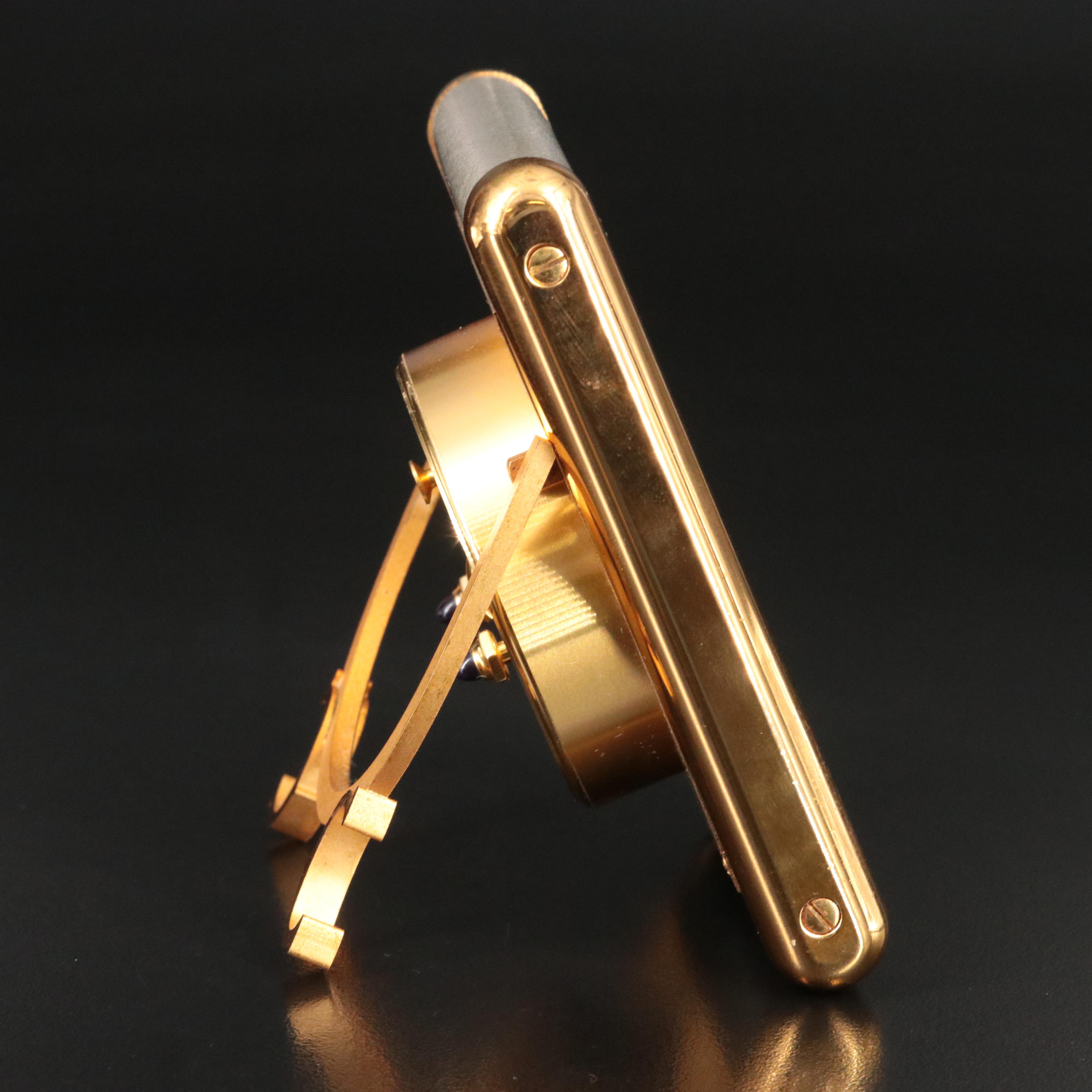 Cartier Les Must de Cartier Two-Tone Swiss Quartz Travel/Desk Alarm Clock