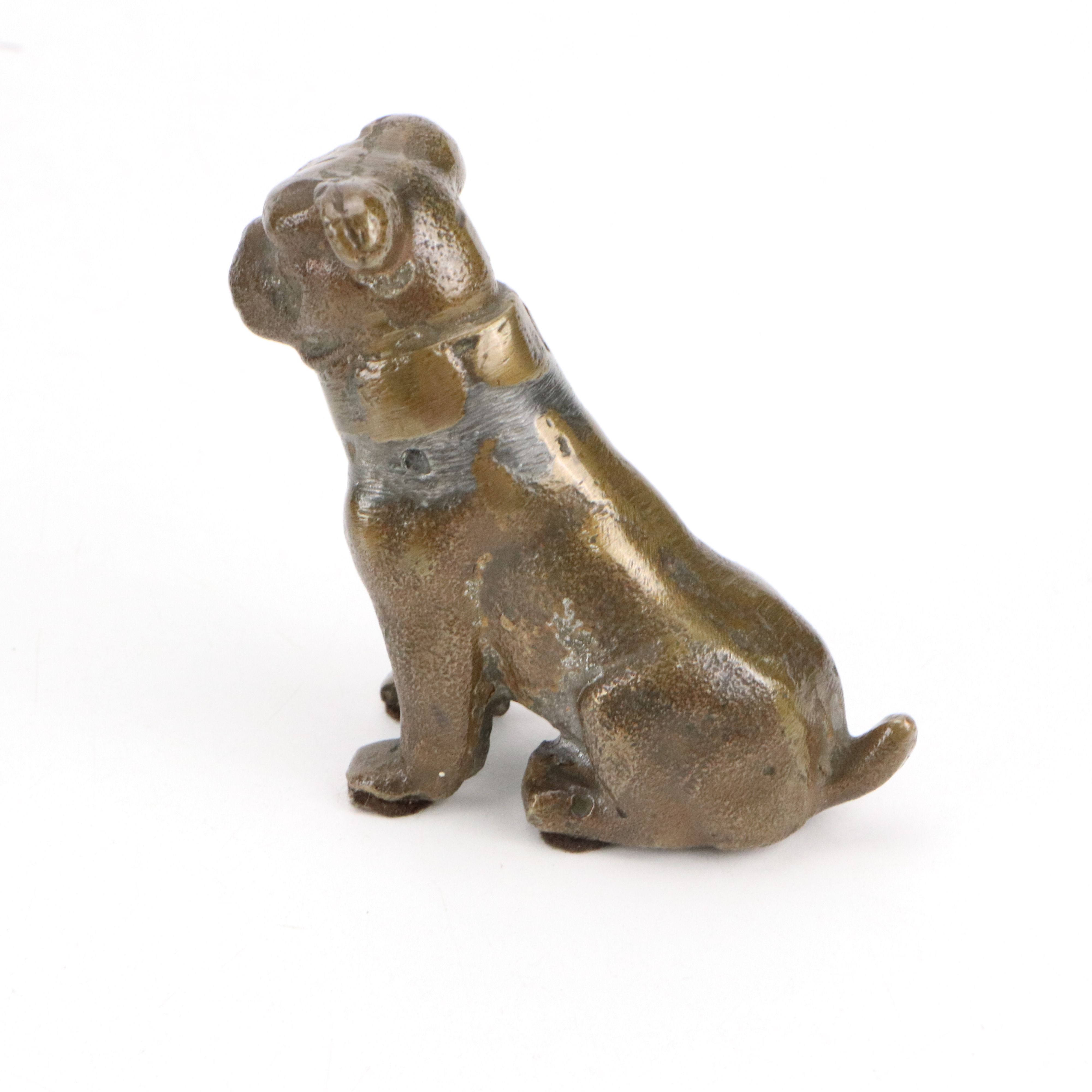 Vintage Dog Paperweights and Wood Bookend with Other Animal Figurines