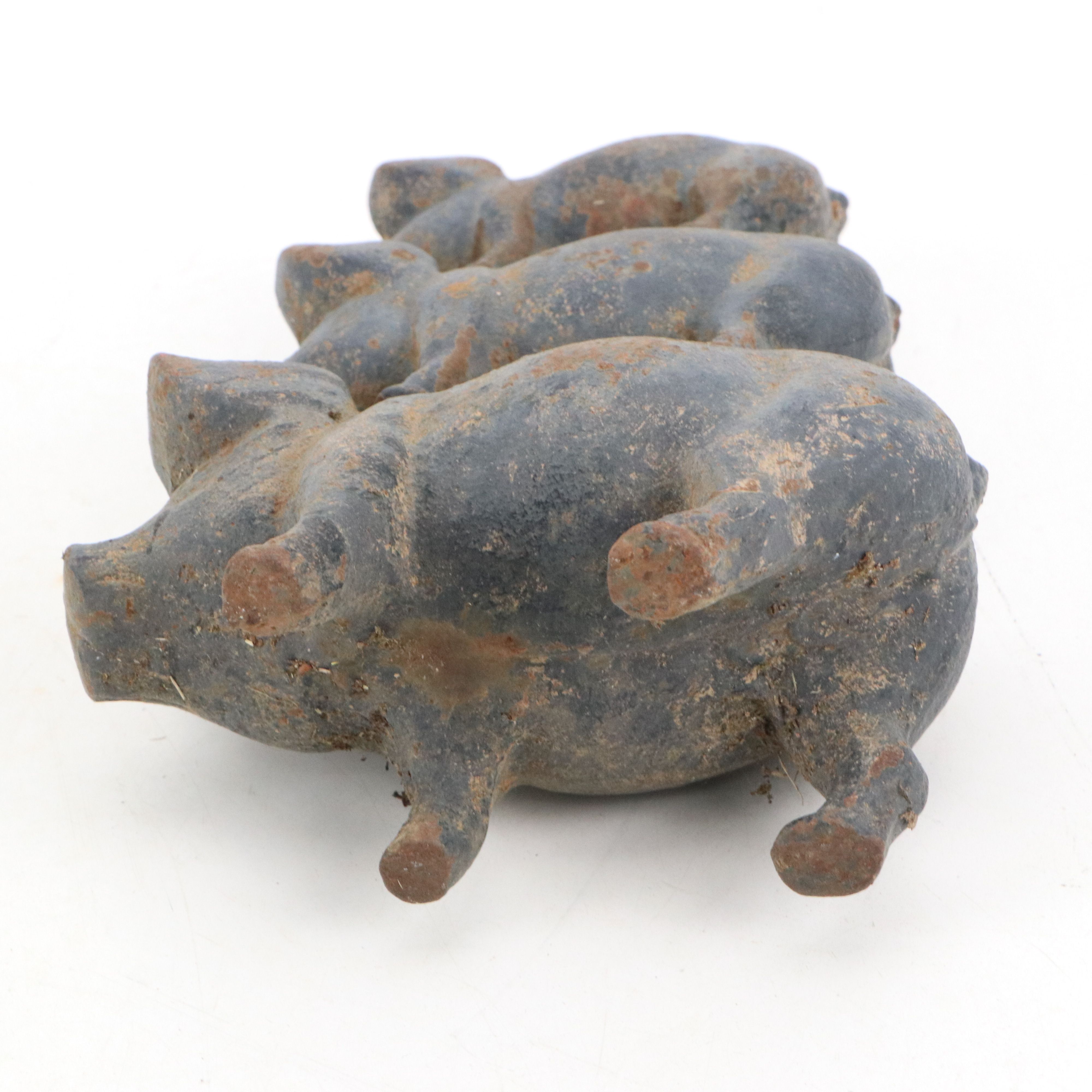 Vintage Dog Paperweights and Wood Bookend with Other Animal Figurines