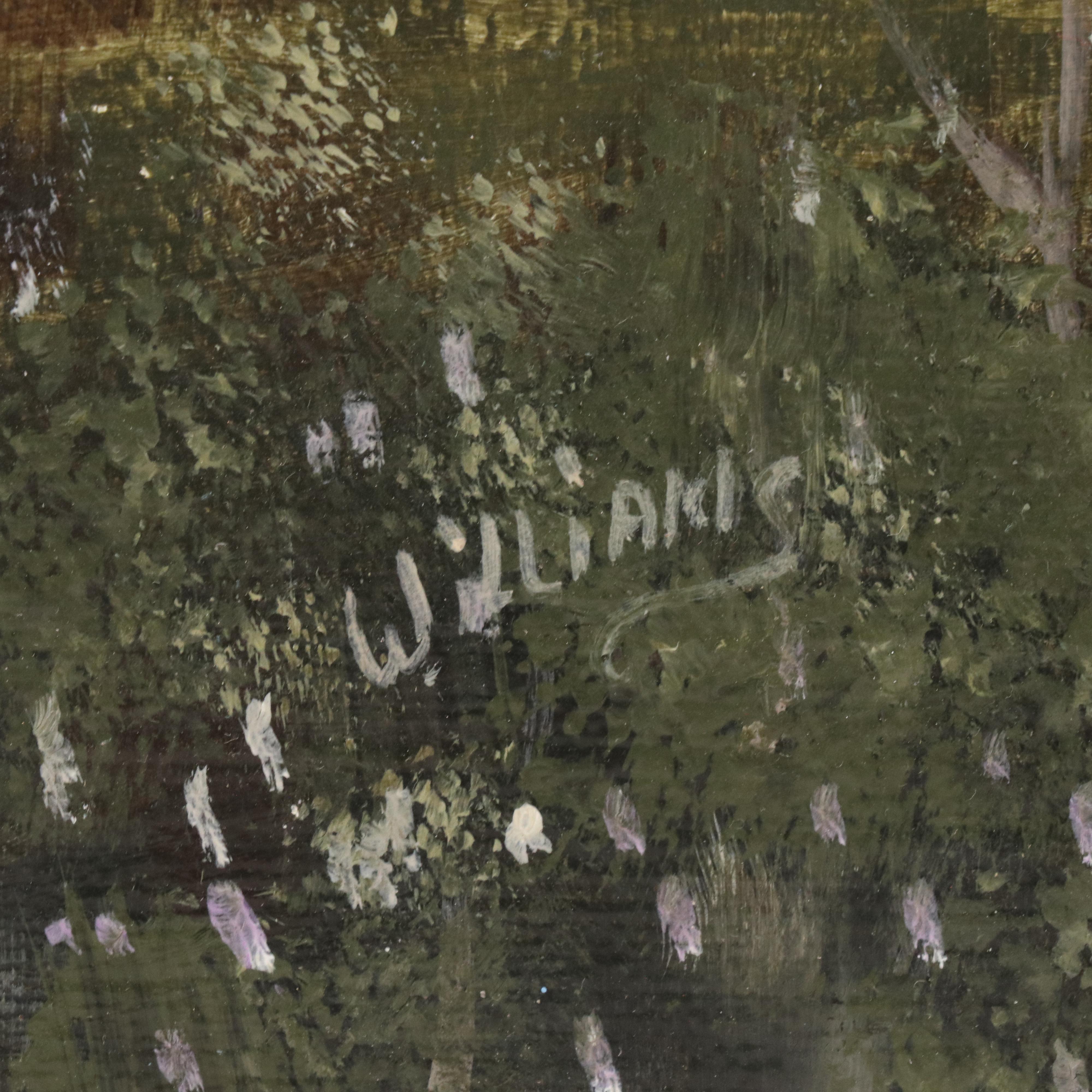 Farm Landscape Acrylic Painting, Late 20th Century