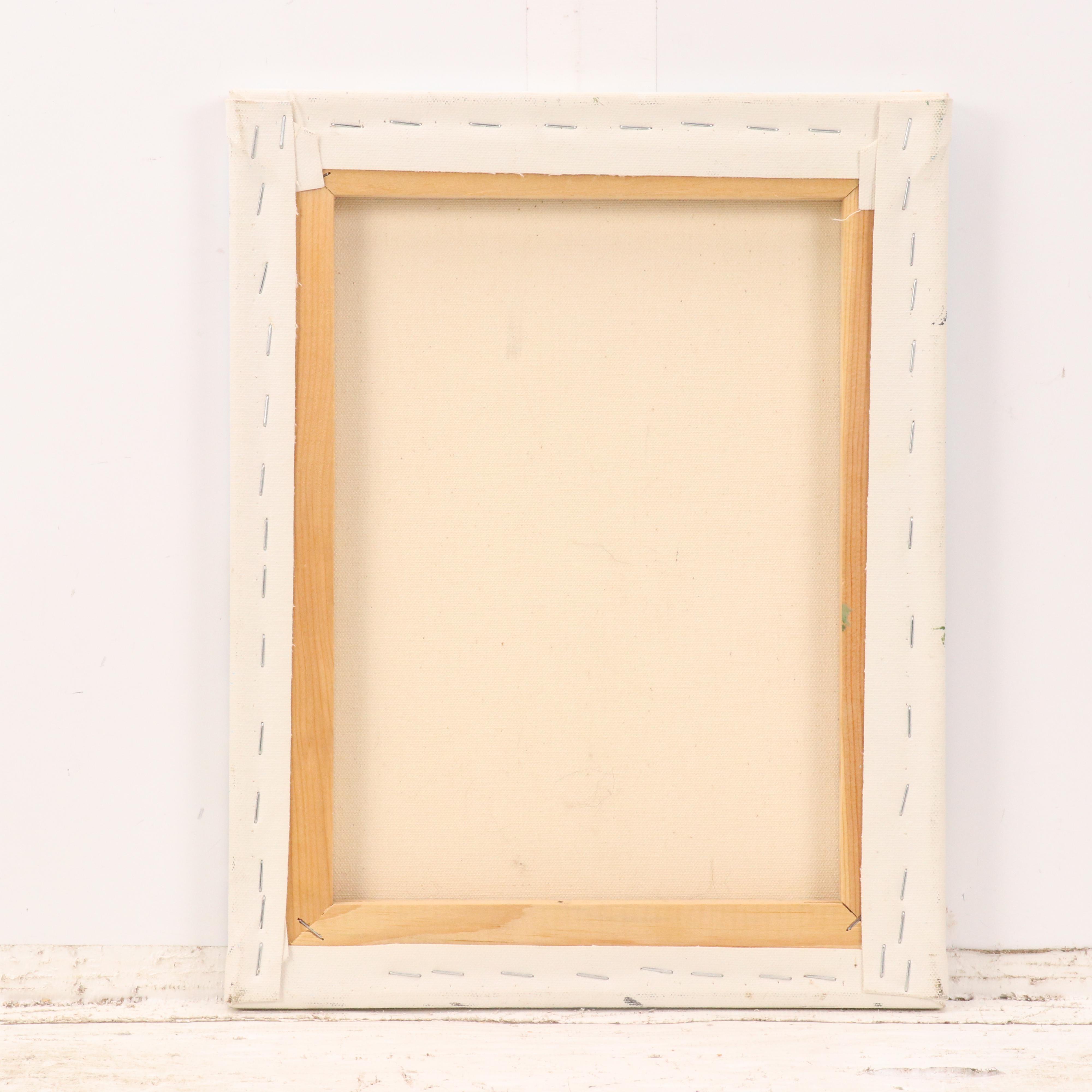 Farm Landscape Acrylic Painting, Late 20th Century