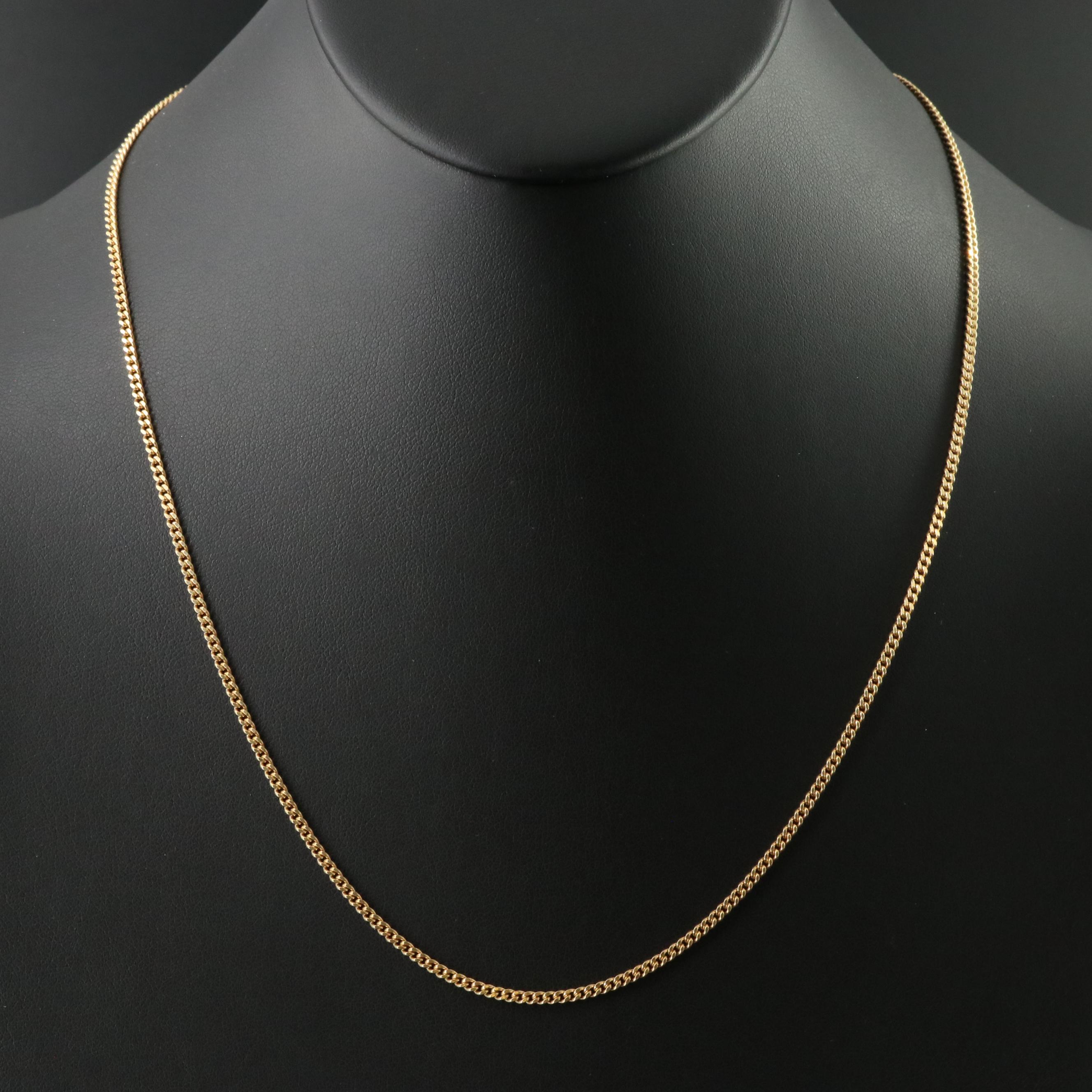 18K Curb Chain Necklace