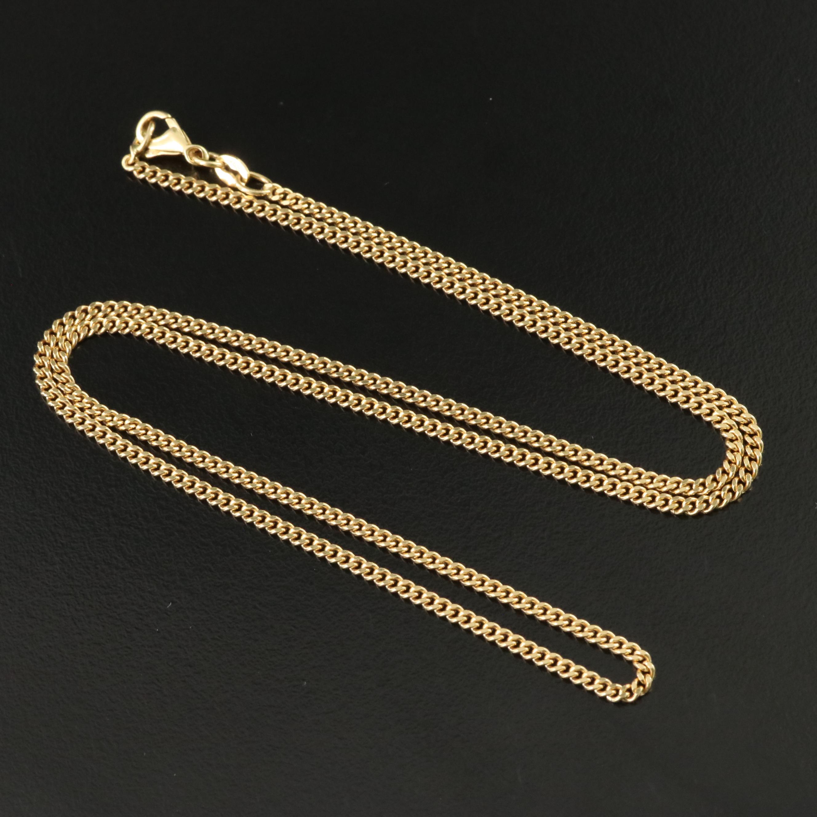 18K Curb Chain Necklace